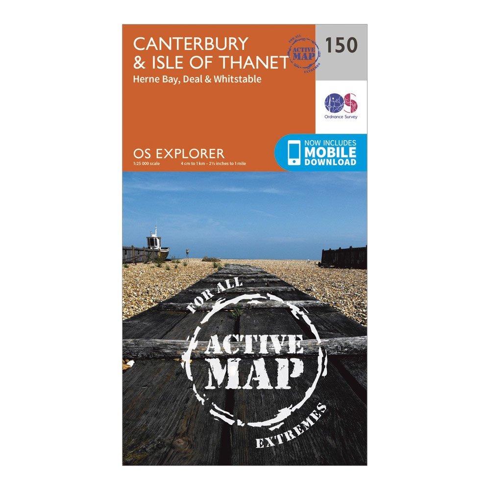 Click to view product details and reviews for Explorer Active 150 Canterbury The Isle Of Thanet Map With Digital Version Orange.