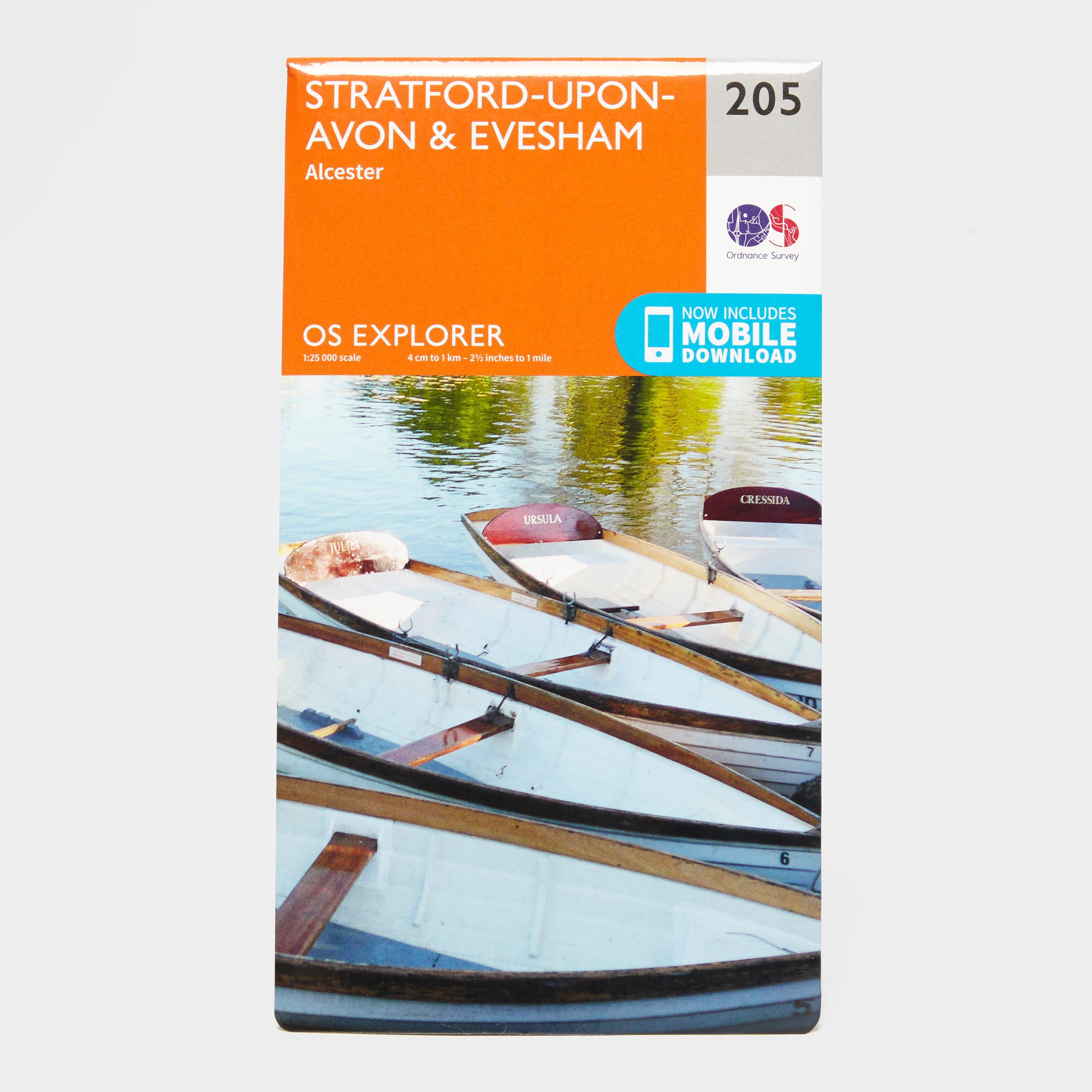 Ordnance Survey Orange Explorer 205 Stratford-Upon-Avon & Evesham Map With Digital Version -