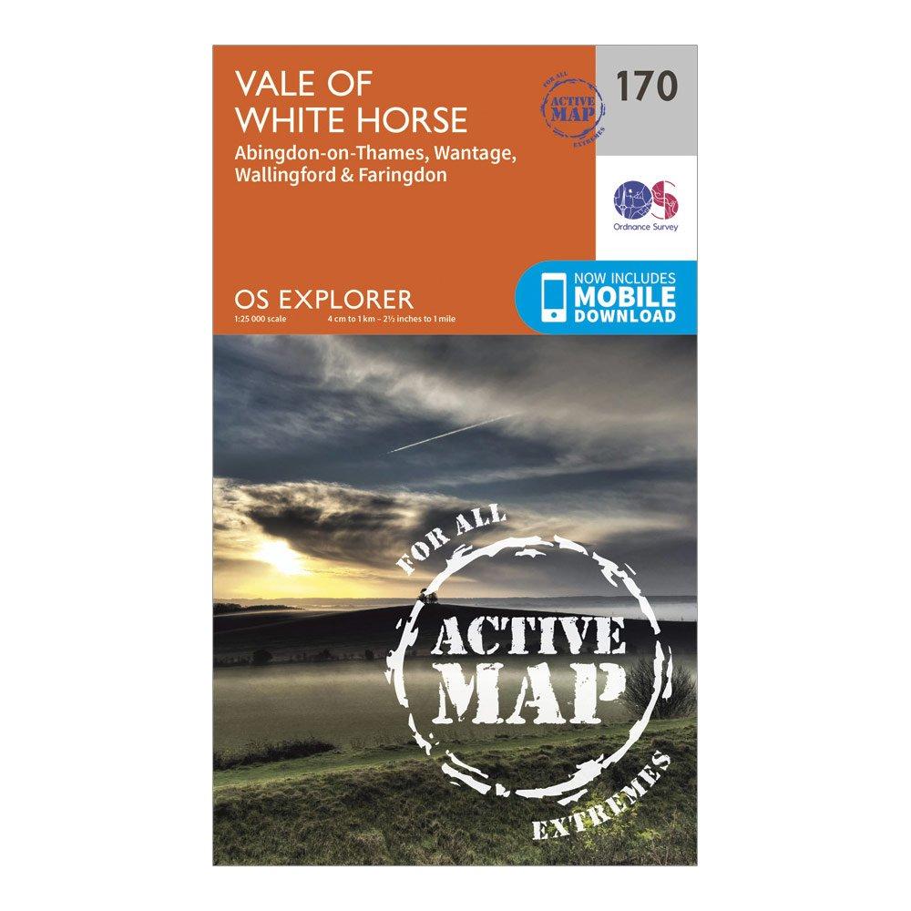 Ordnance Survey Unisex Explorer Active 170 Abingdon, Wantage & Vale Of White Horse Map With Digital Version, Orange
