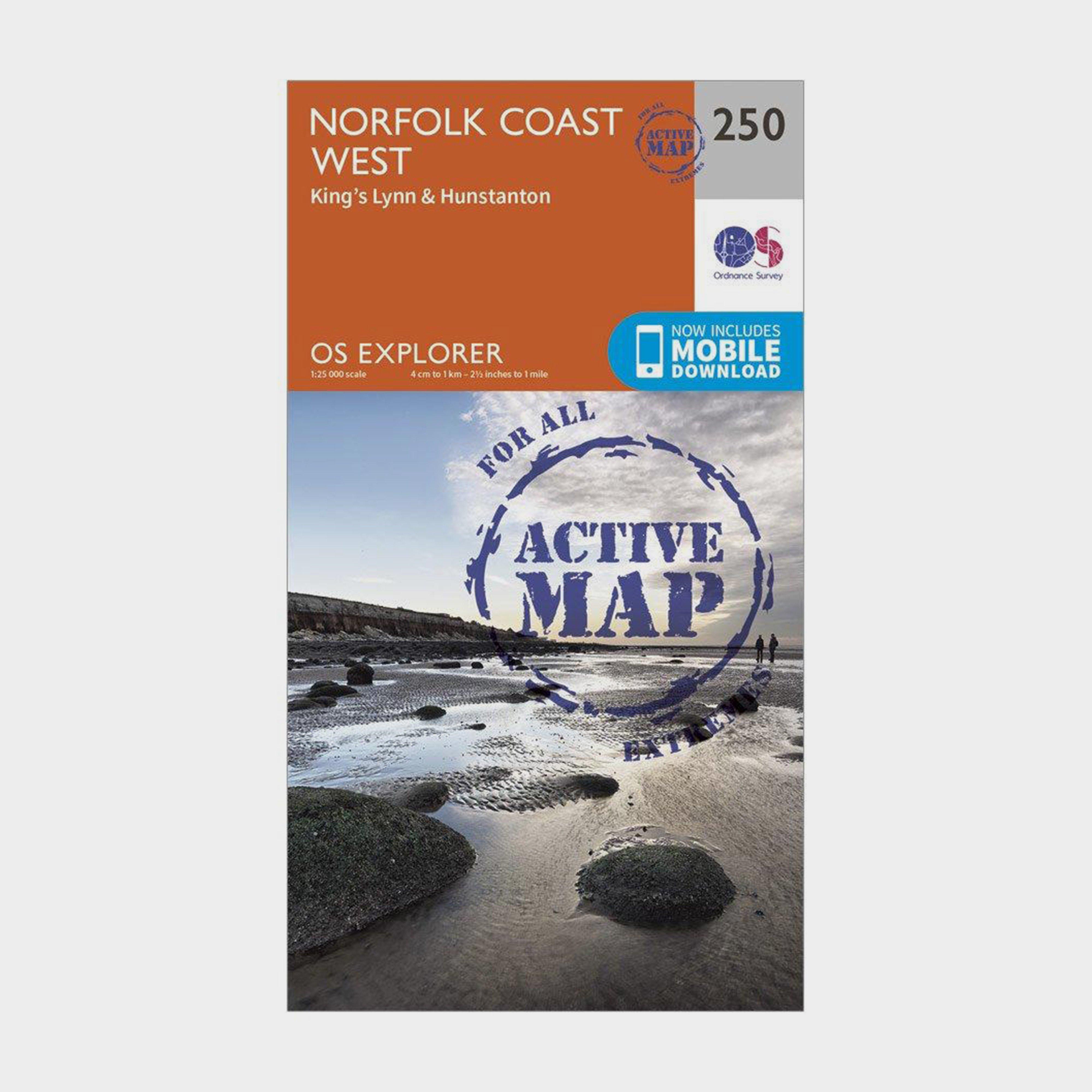 Click to view product details and reviews for Explorer Active 250 Norfolk Coast West Map With Digital Version Orange.