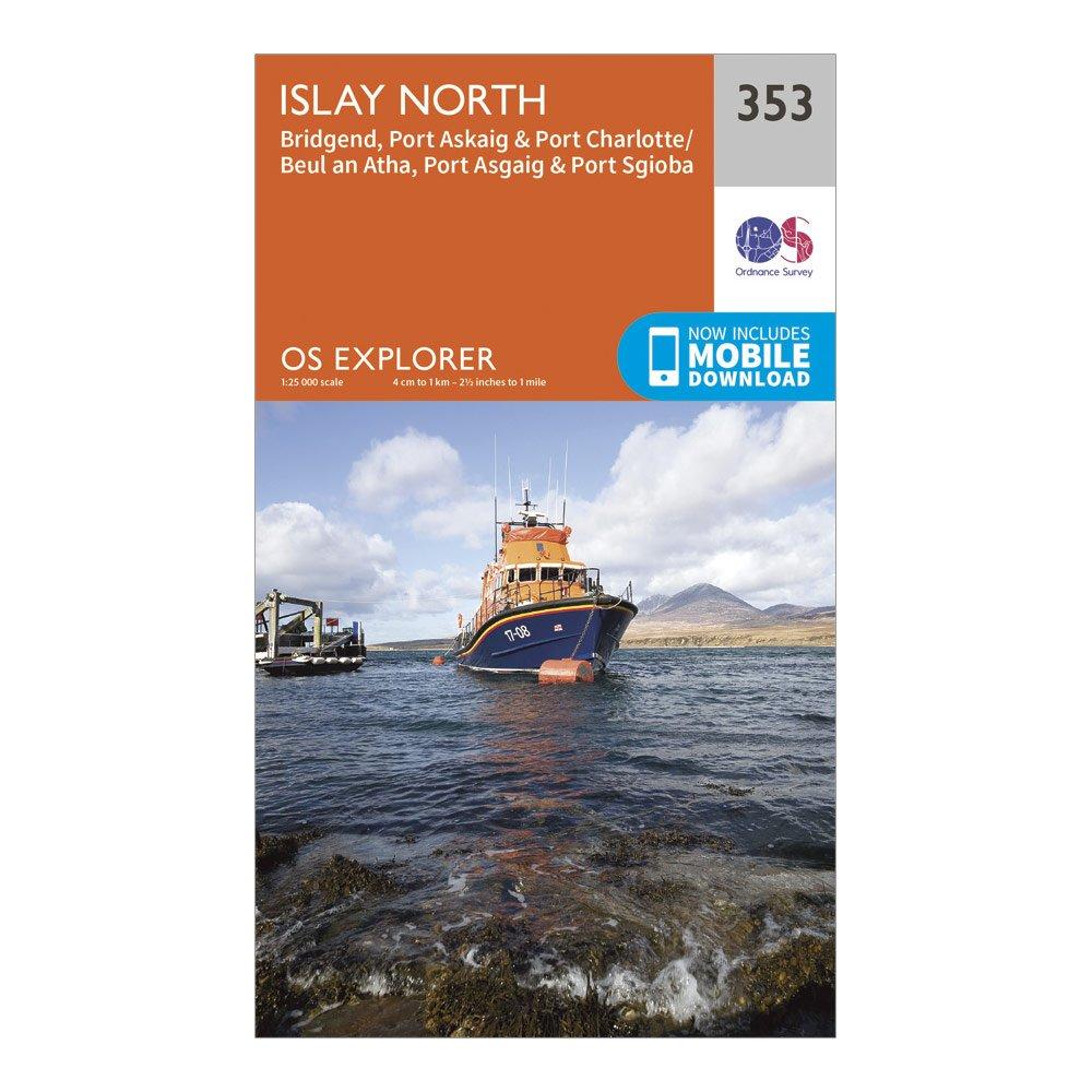 Ordnance Survey Explorer 353 Islay North Map With Digital Version - Orange, Orange