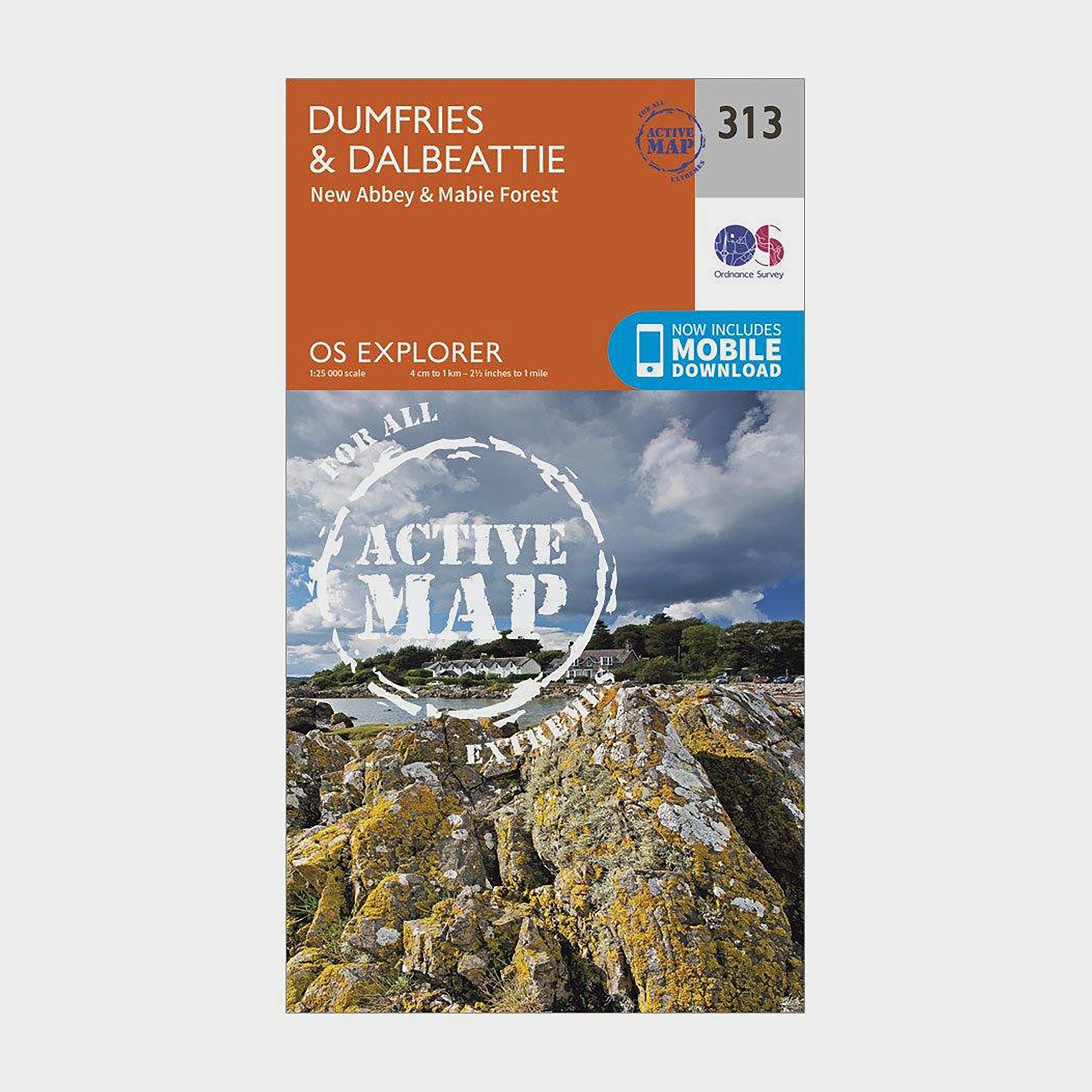 Ordnance Survey Unisex Orange Explorer Active 313 Dumfries & Dalbeattie Map With Digital Version -