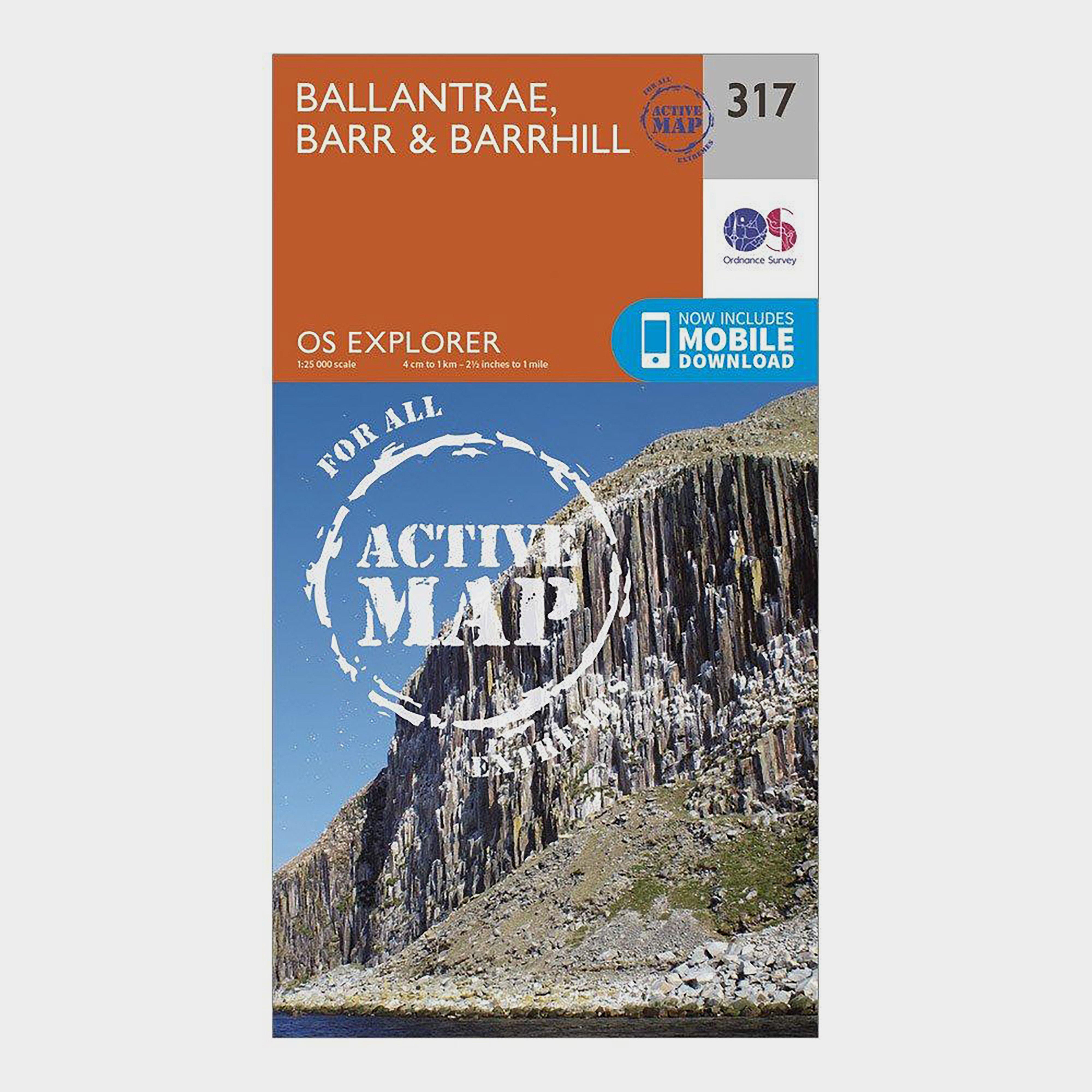 Ordnance Survey Unisex Orange Explorer Active 317 Ballantrae, Barr & Barrhill Map With Digital Version