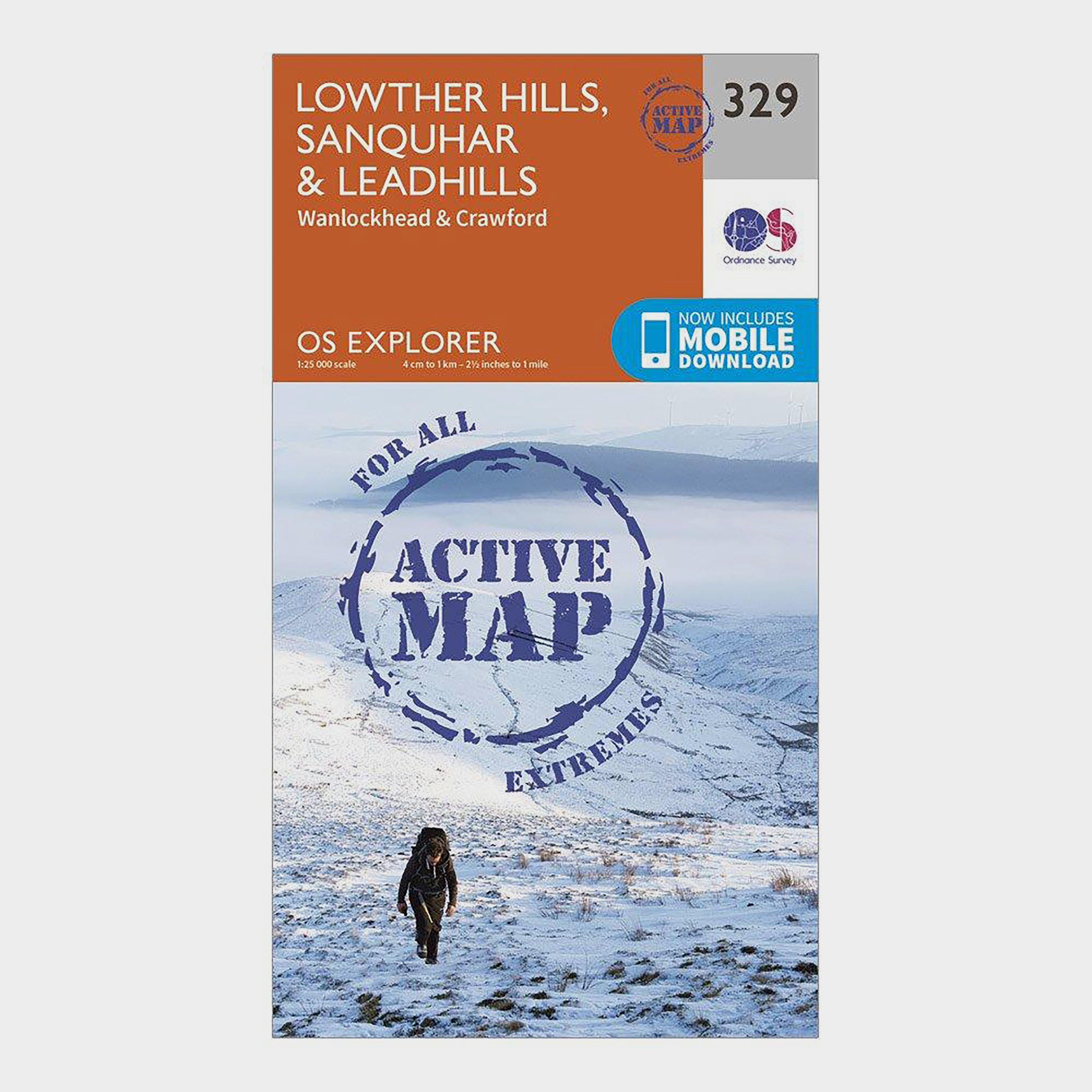 Ordnance Survey Unisex Orange Explorer Active 329 Lowther Hills, Sanquhar & Leadhills Map With Digital Version -