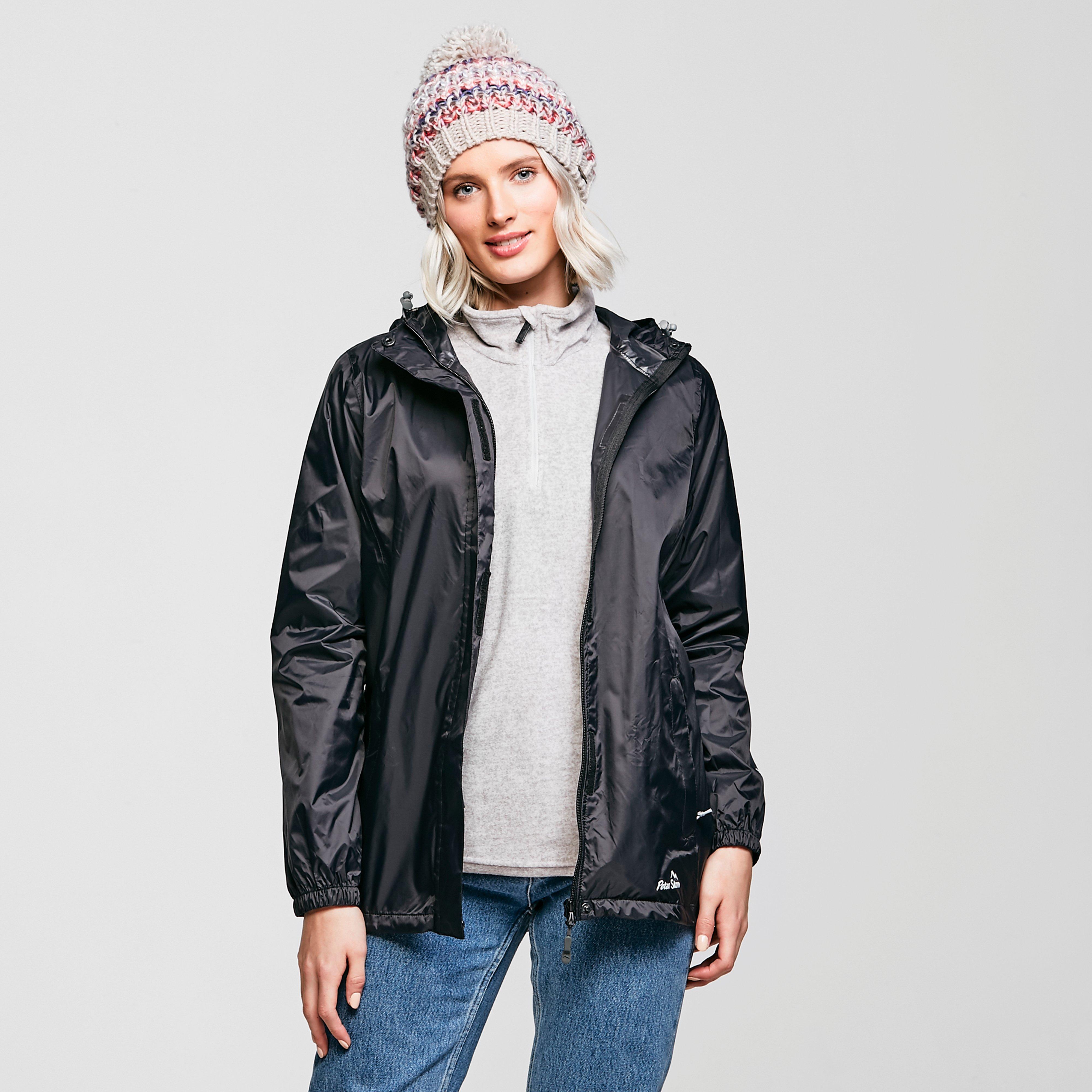 Womens Packable Hooded Jacket Black - Black