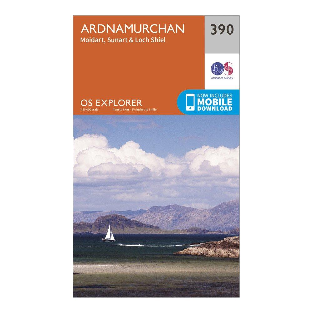 Ordnance Survey Orange Explorer 390 Ardnamurchan Map With Digital Version -