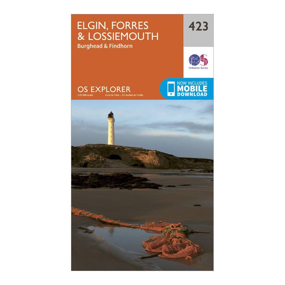 Ordnance Survey Explorer 423 Elgin, Forres & Lossiemouth Map With Digital Version - Orange, Orange