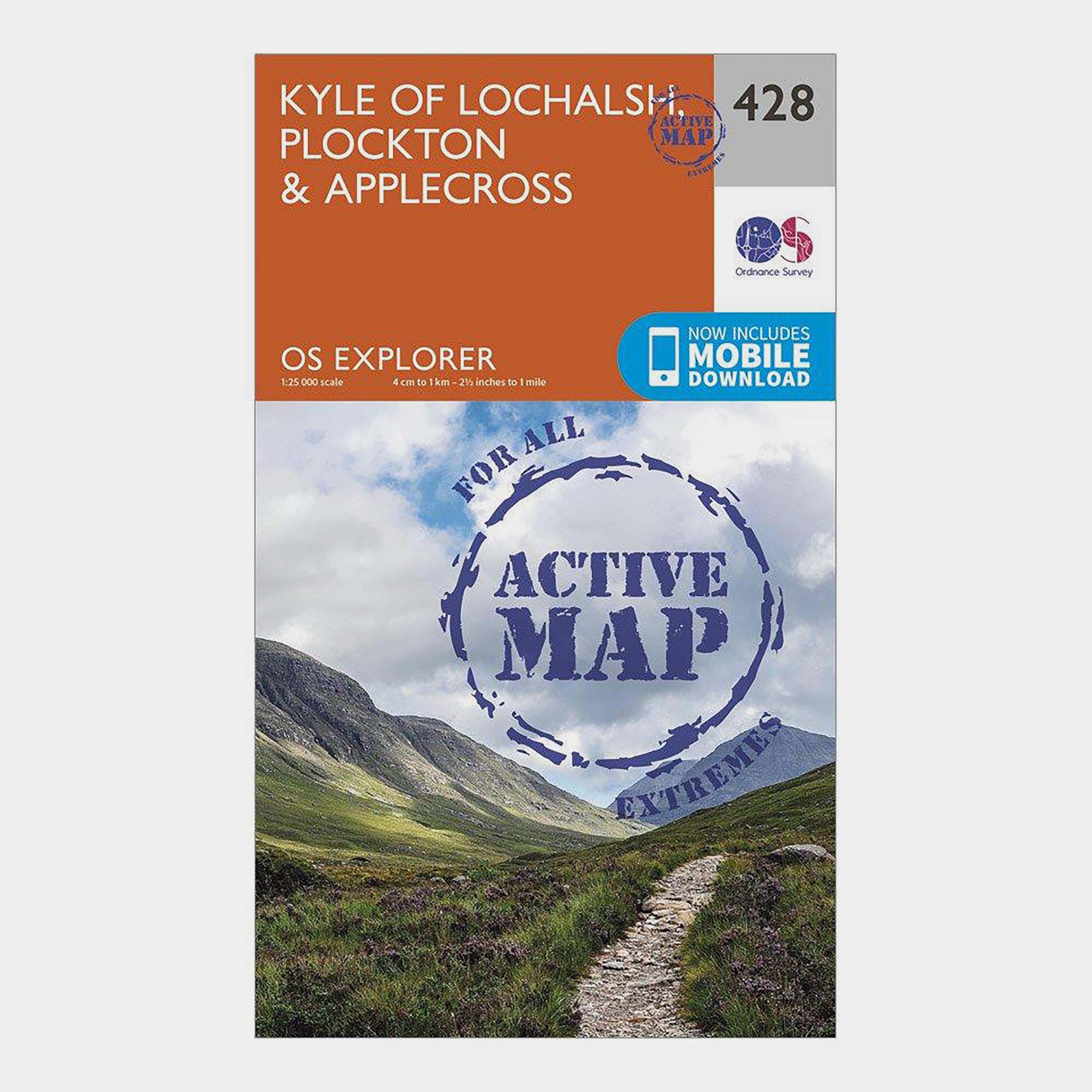 Explorer Active 428 Kyle Of Lochalsh, Plockton & Applecross Map With Digital Version - Orange, Orange