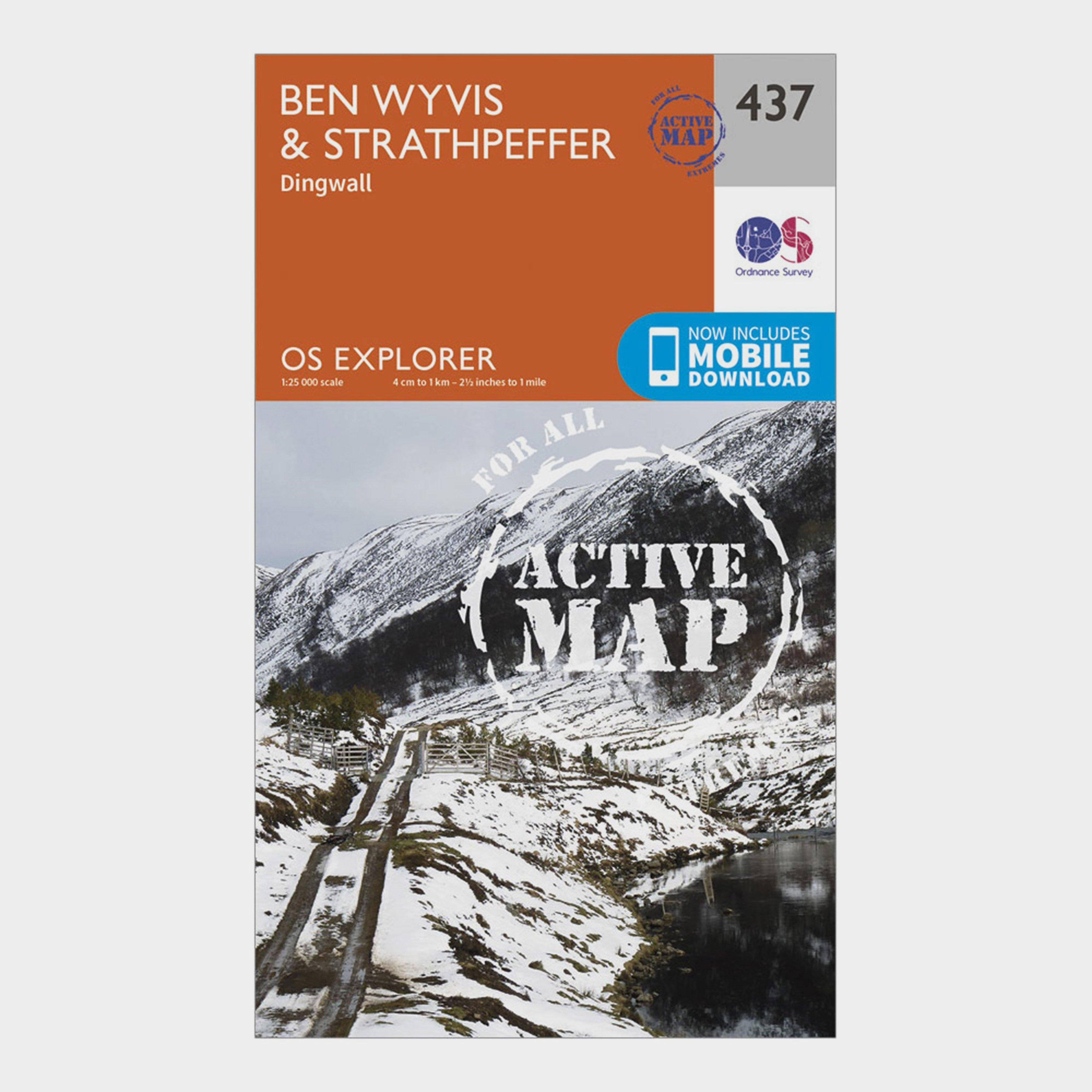 Ordnance Survey Unisex Orange Explorer Active 437 Ben Wyvis & Strathpeffer Map With Digital Version -