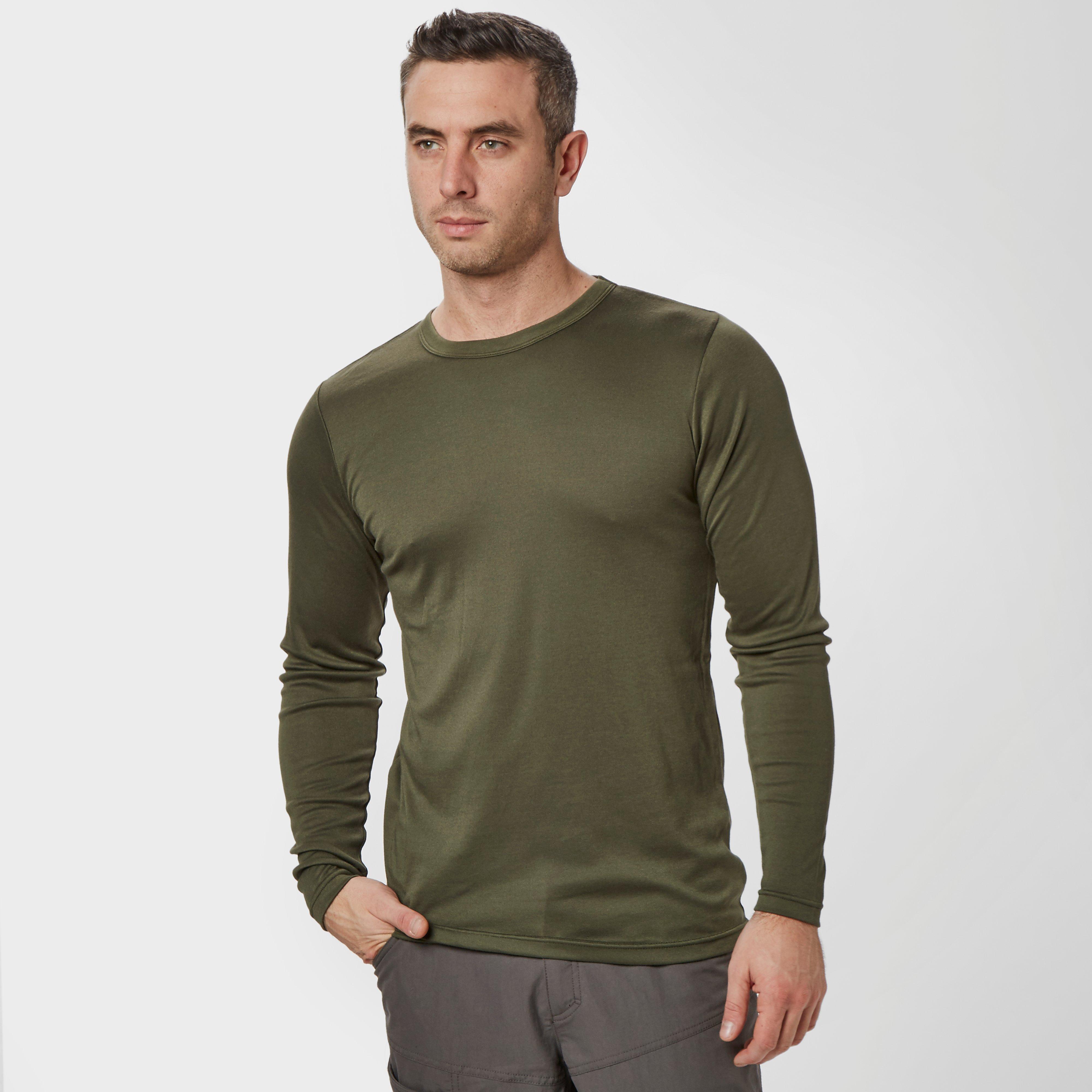 Peter Storm Men's Long Sleeve Thermal Crew Baselayer - Khaki, Khaki