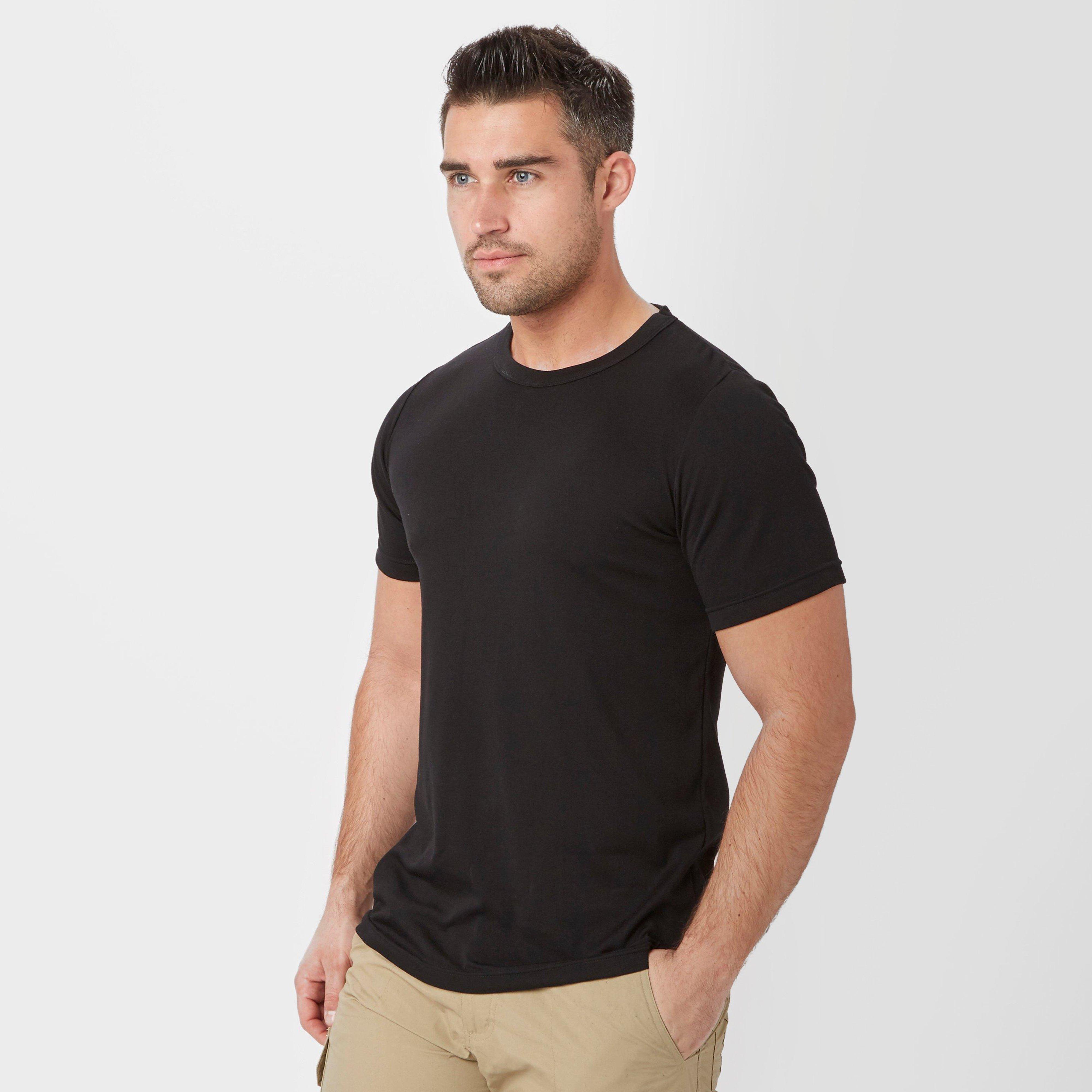 Men's Short Sleeve Thermal Crew Baselayer Top - Black, Black