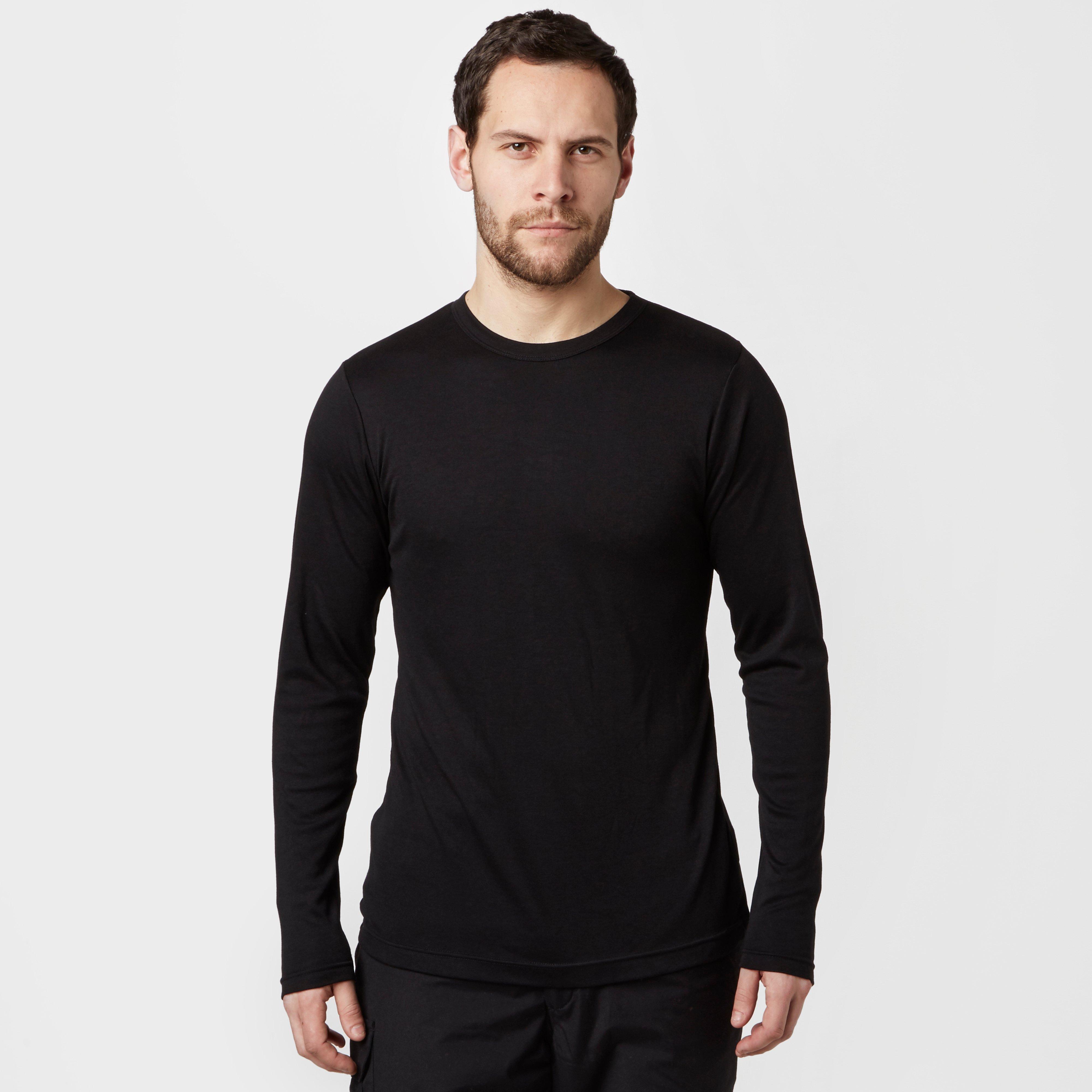 Men's Long Sleeve Thermal Crew Baselayer Top - Black, Black