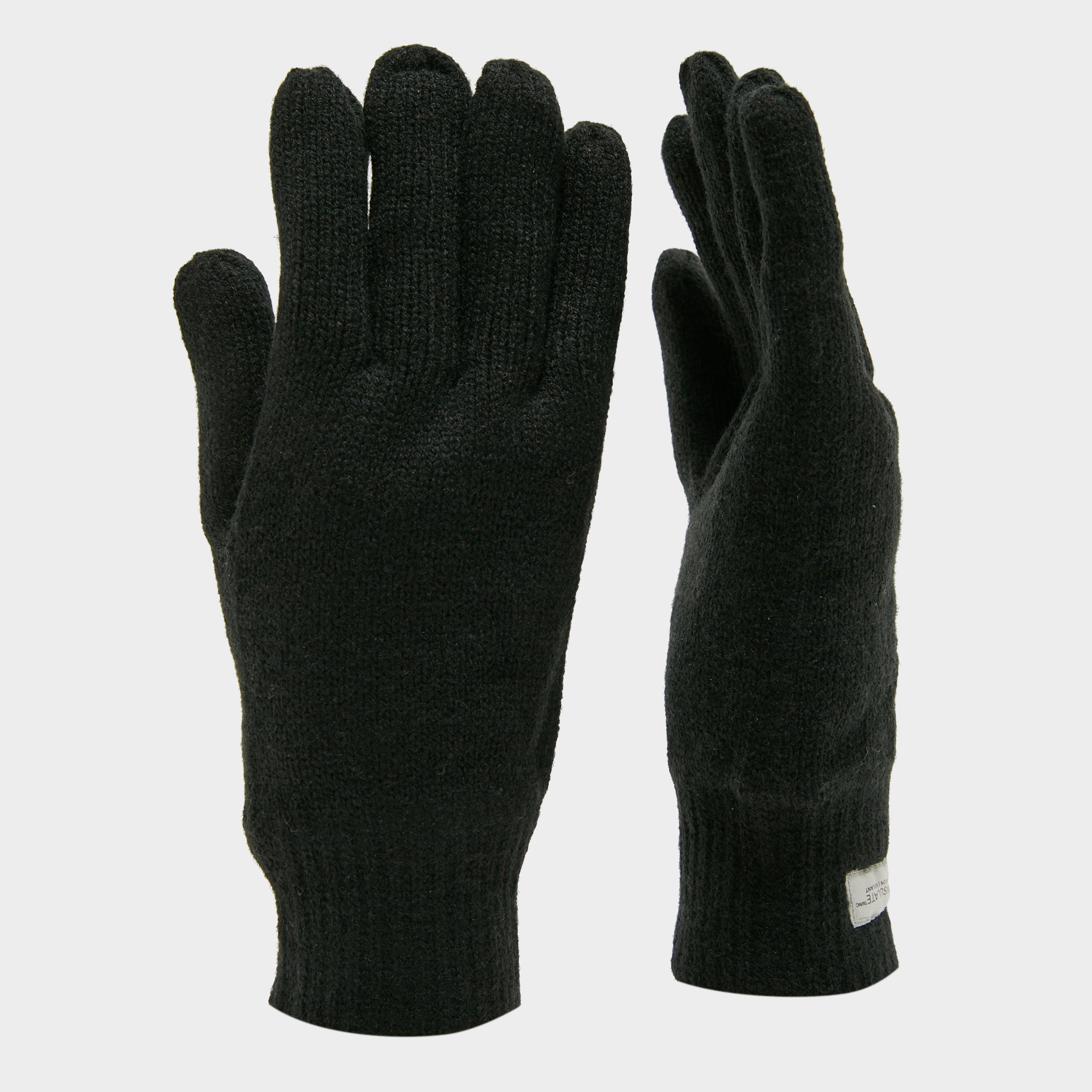 Thinsulate Knit Fleece Gloves, Black