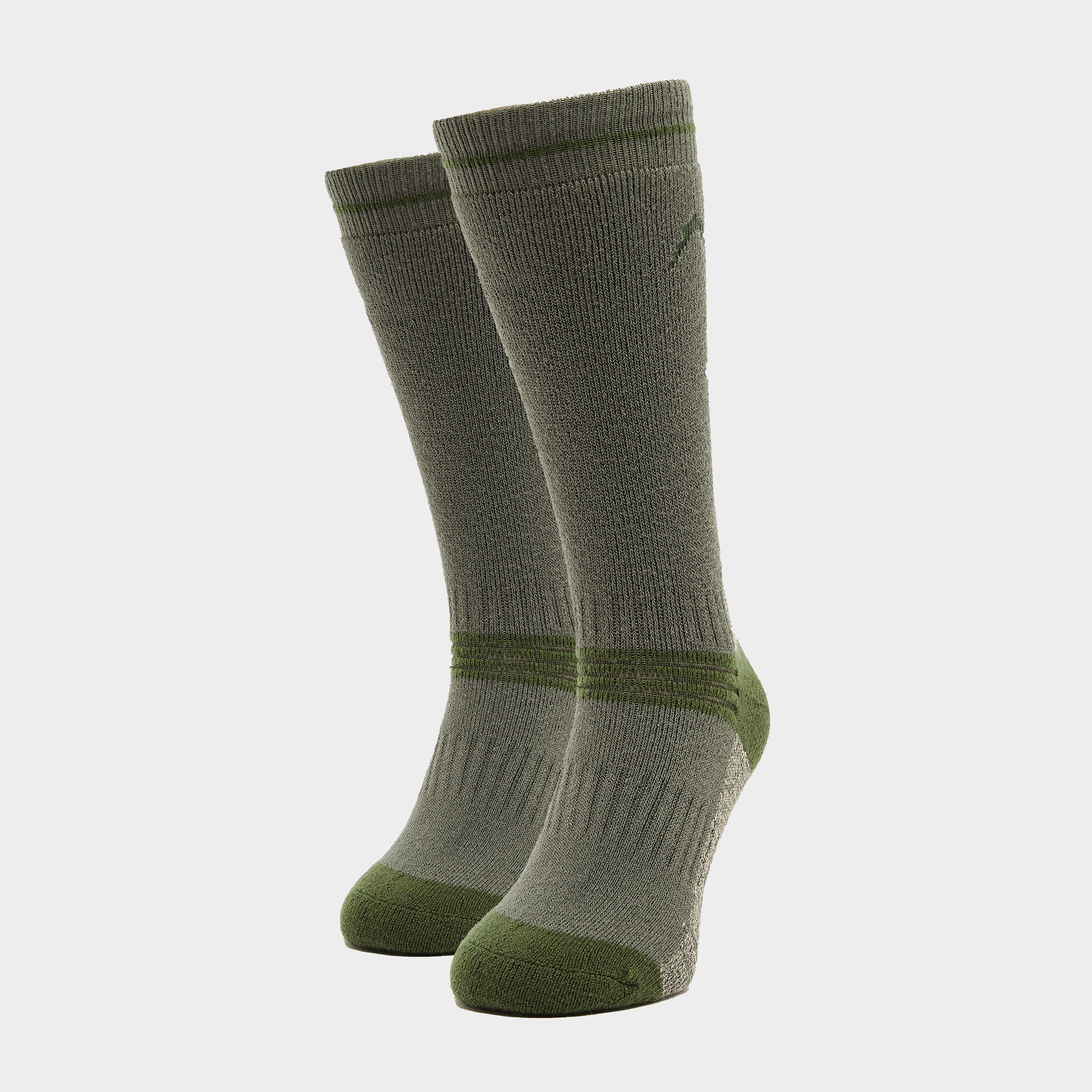 Heavyweight Outdoor Socks - Twin Pack - Green, Green