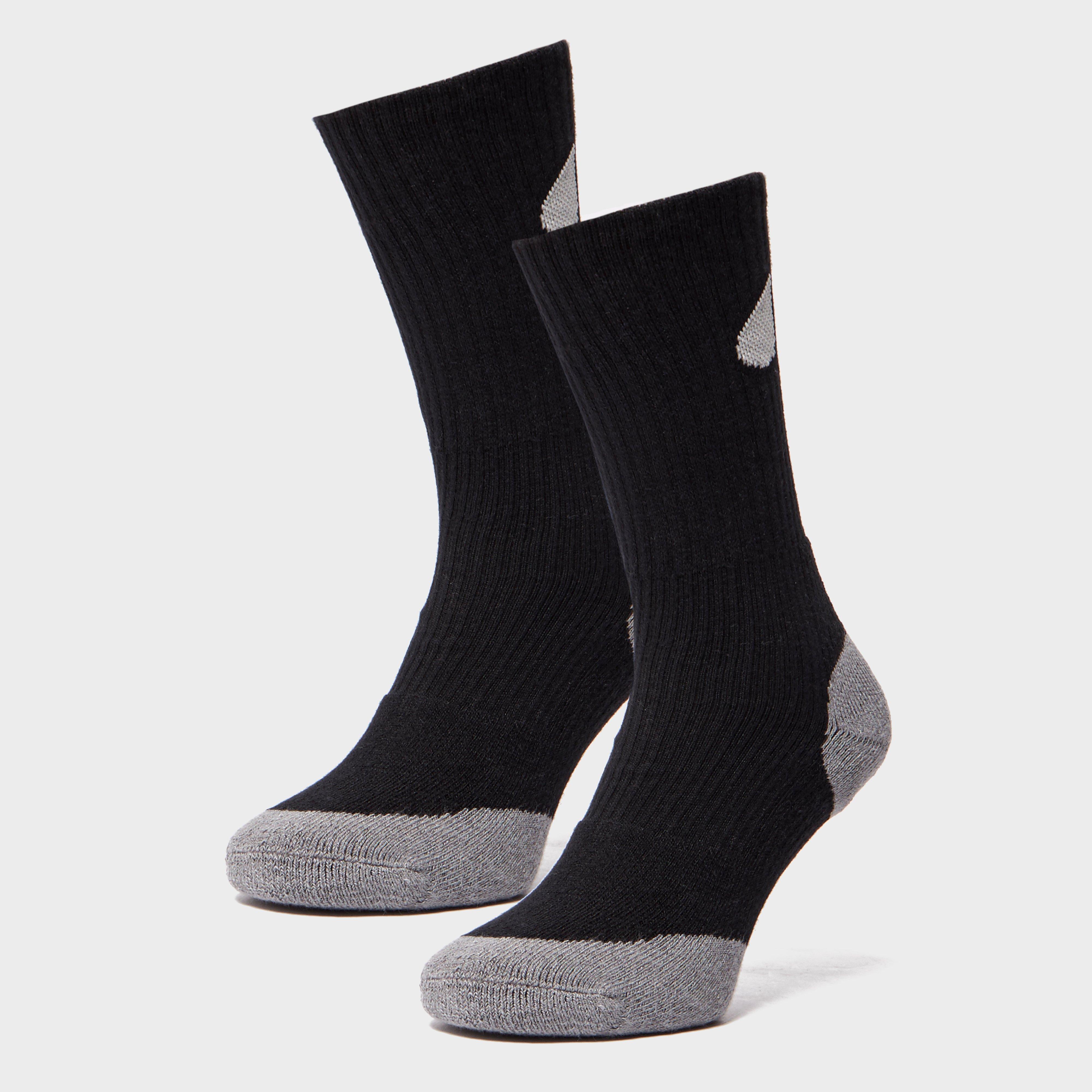 Double Layer Socks - 2 Pack - Black, Black