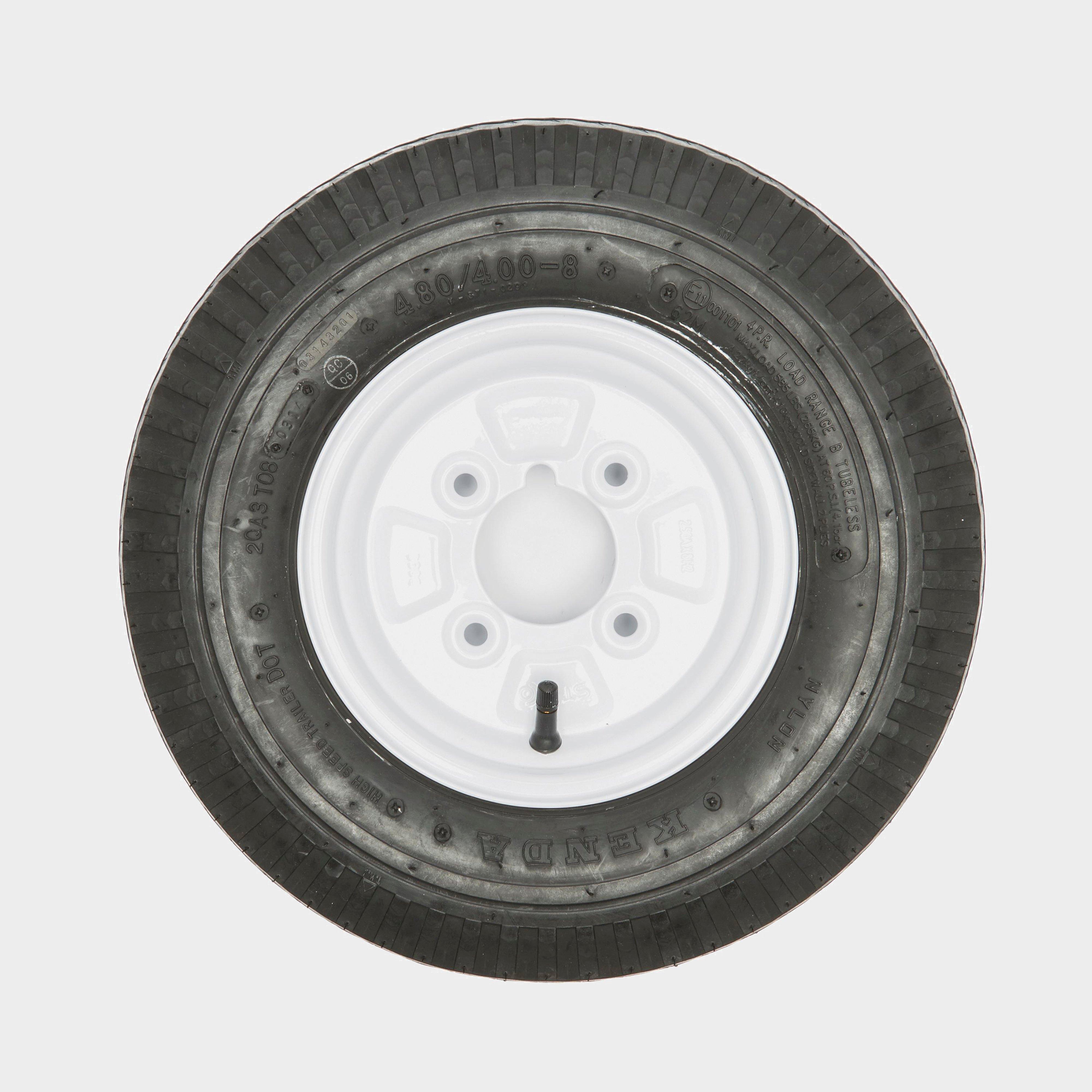 Trailer Wheel & Tyre (400X8) - Black, Black