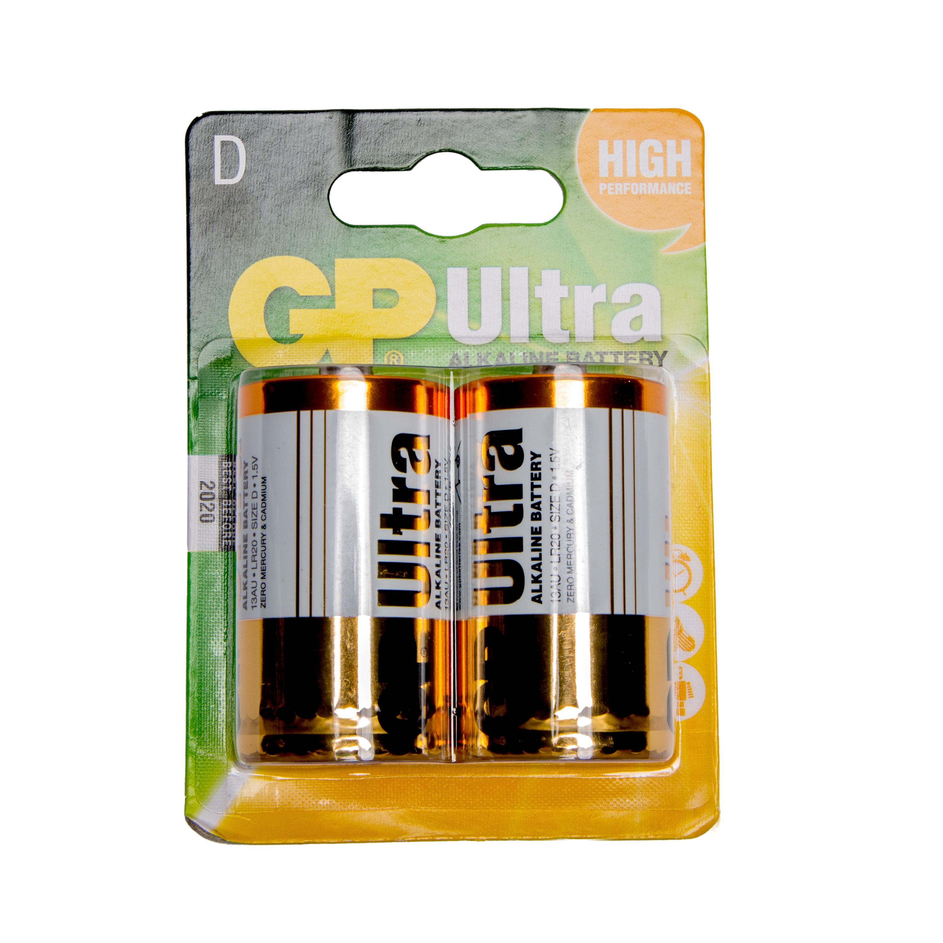 Ultra Alkaline D 2 Pack -