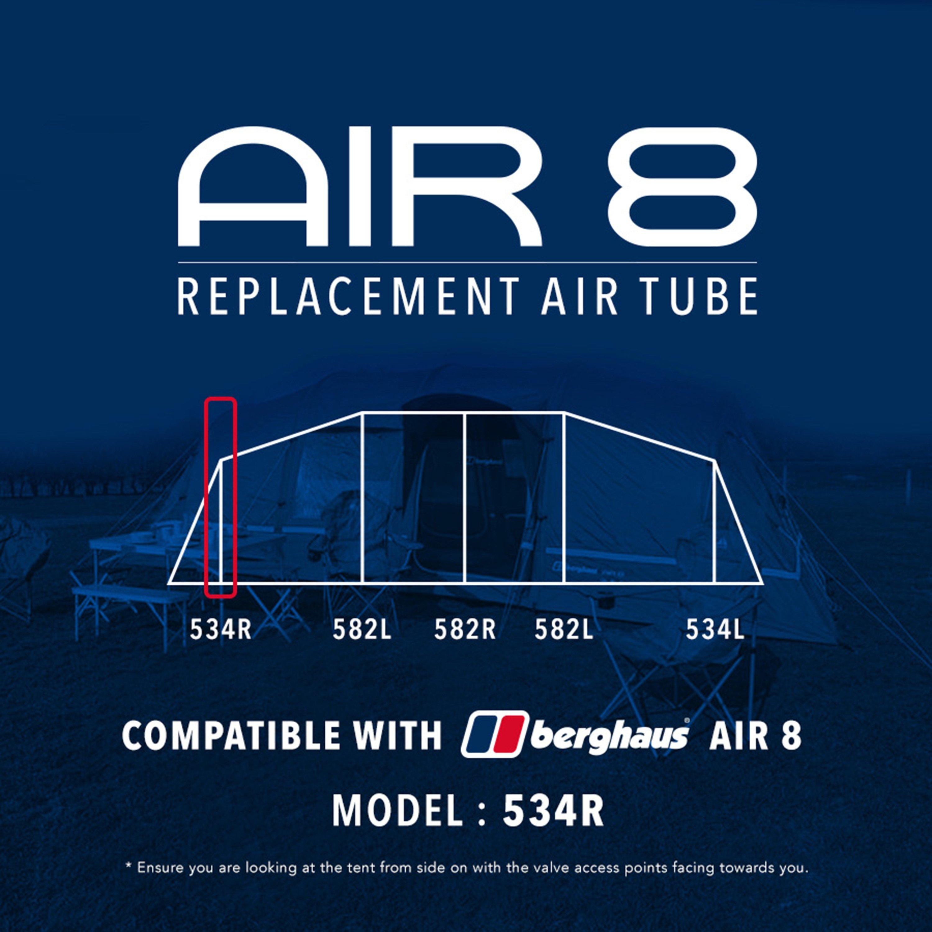Eurohike Air 8 Tent Replacement Air Tube - 534R - Black, Black