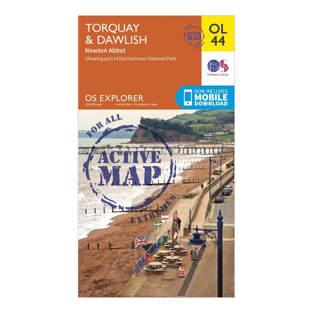 Ordnance Survey Unisex Explorer Active Ol44 Torquay & Dawlish Map, Orange