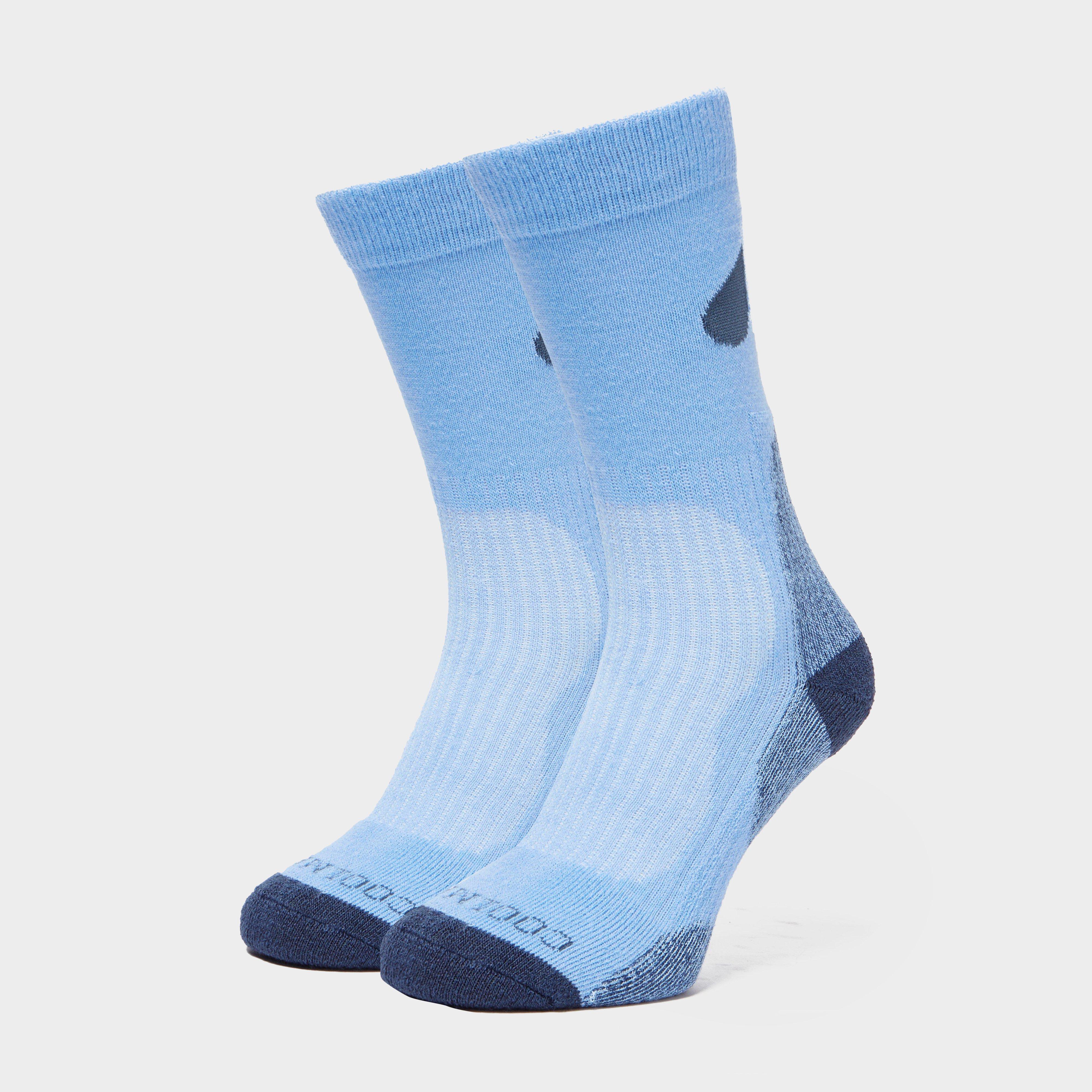 Women's Lightweight Outdoor Sock - Twin Pack - Blue, Blue