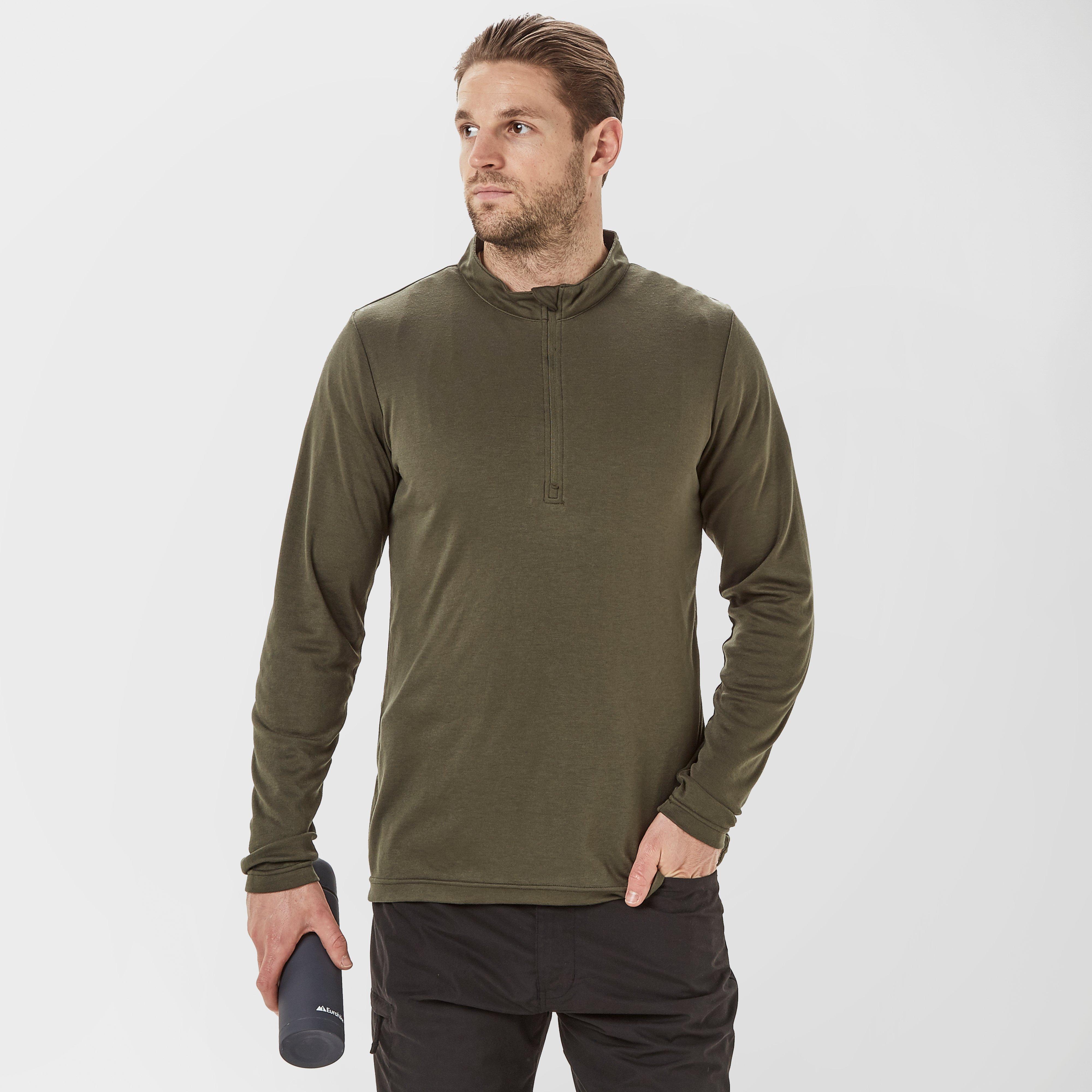 Peter Storm Men's Long Sleeve Thermal Zip Baselayer - Khaki, Khaki