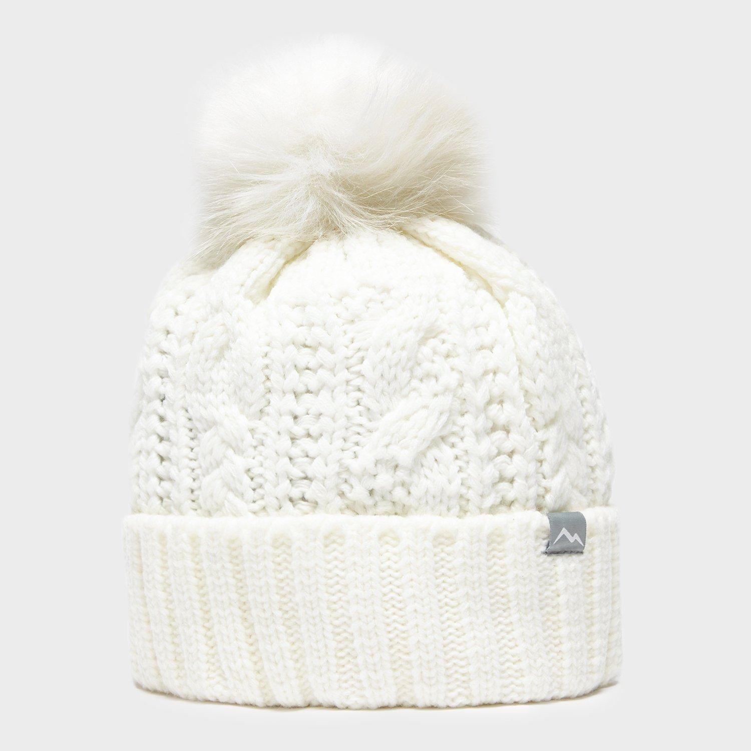 Women's Daisy Bobble Hat, White