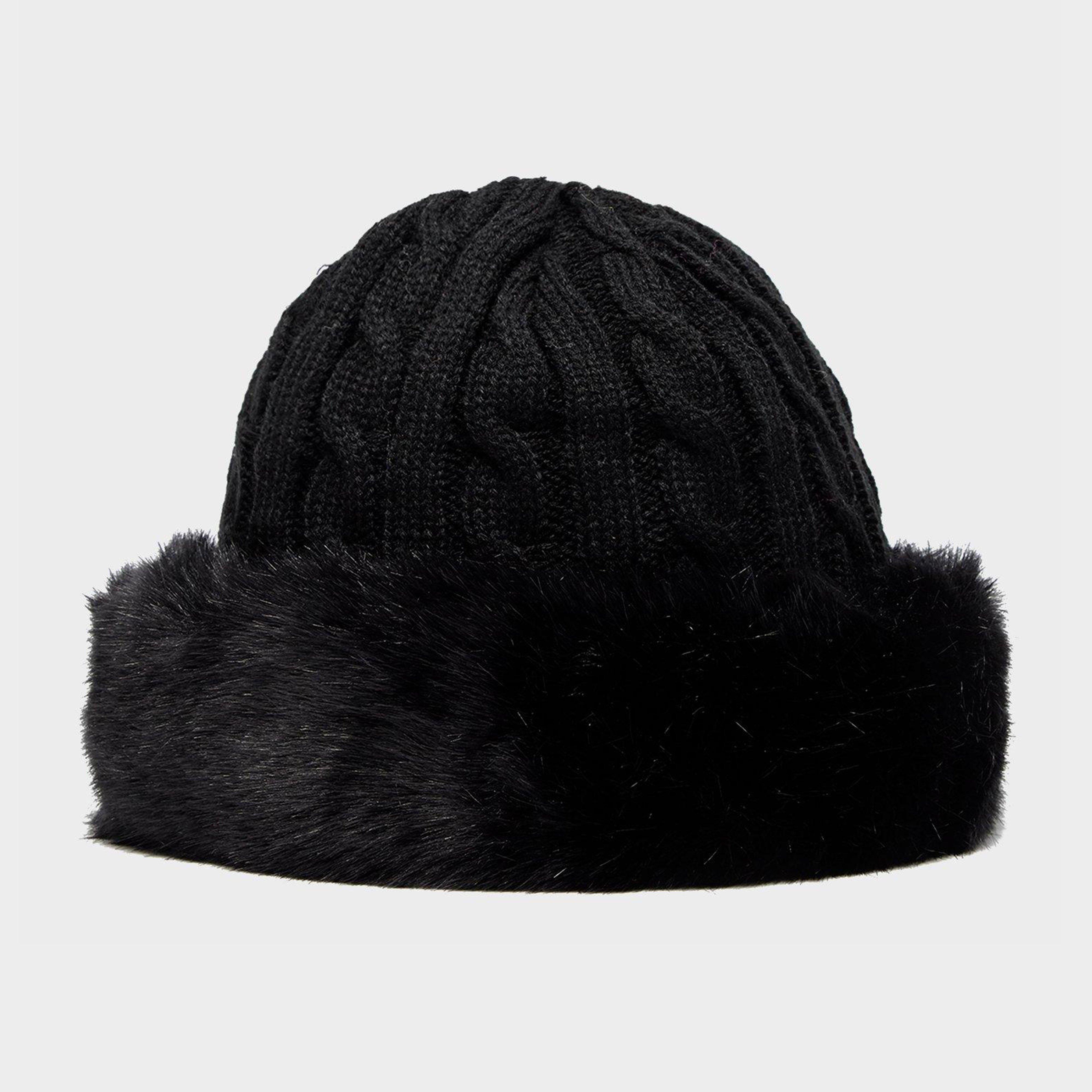 Peter Storm Women's Camilla Fur Trim Hat - Black, Black