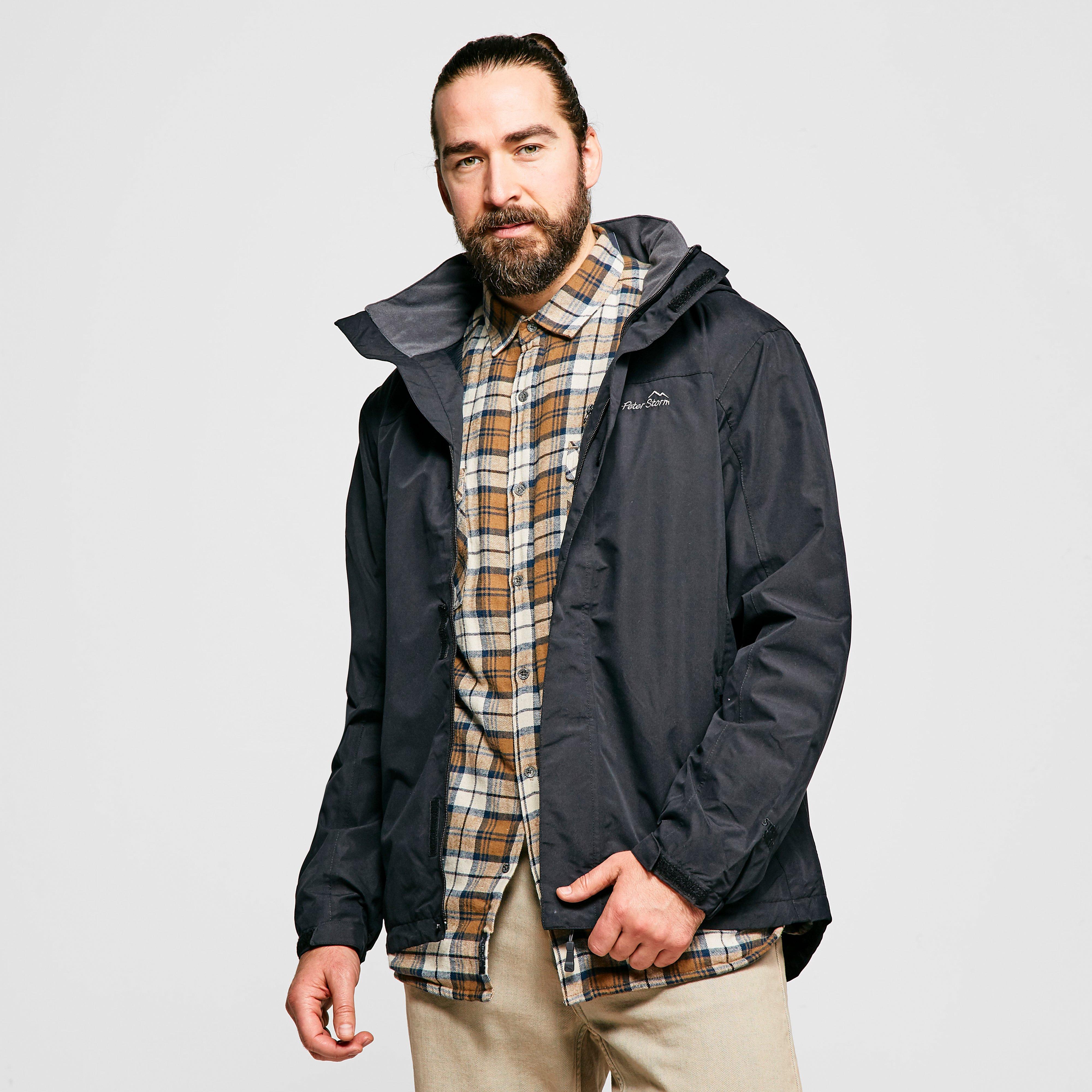 Men's Downpour Waterproof Jacket - Black, Black