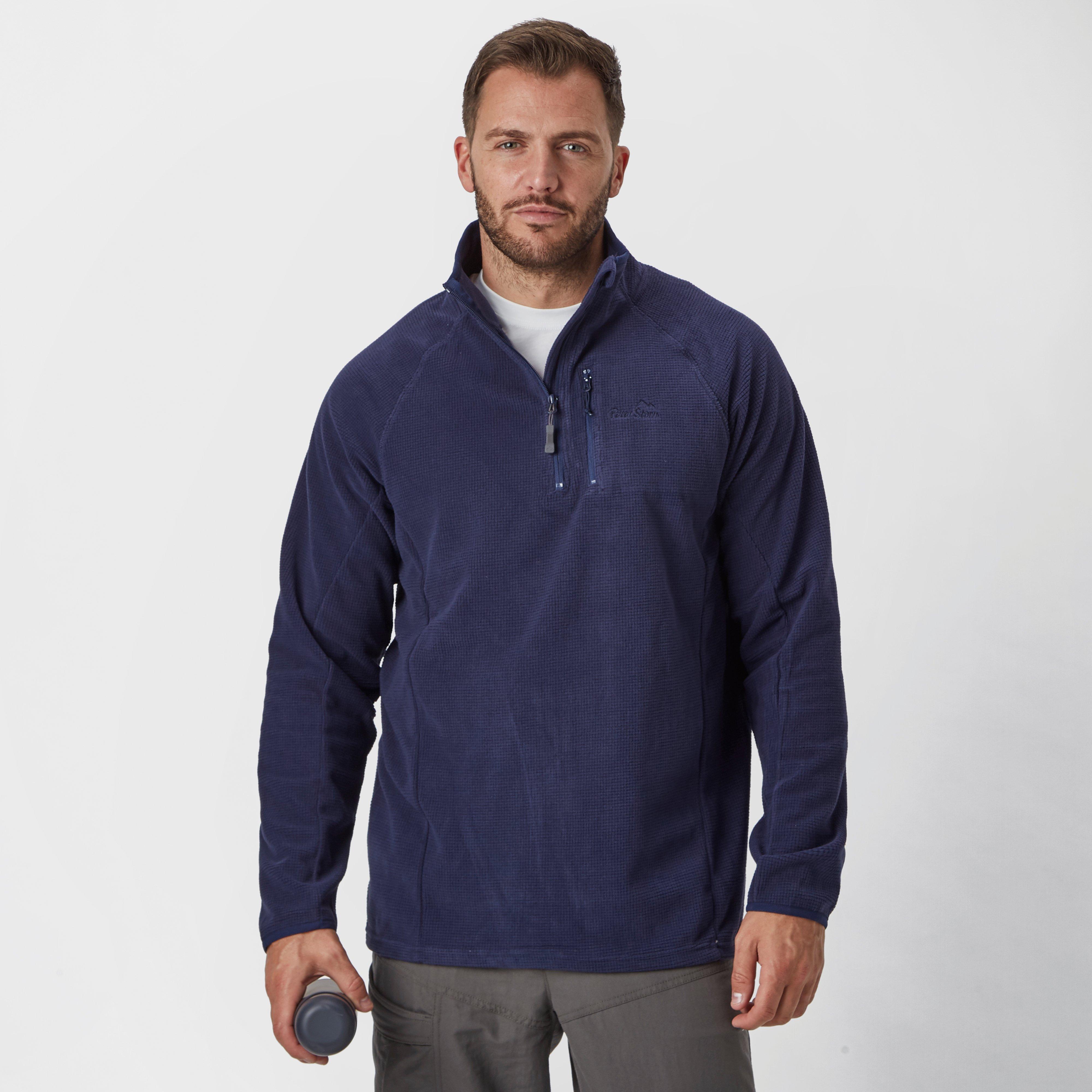 Men's Grid Half Zip Fleece - Navy, Navy