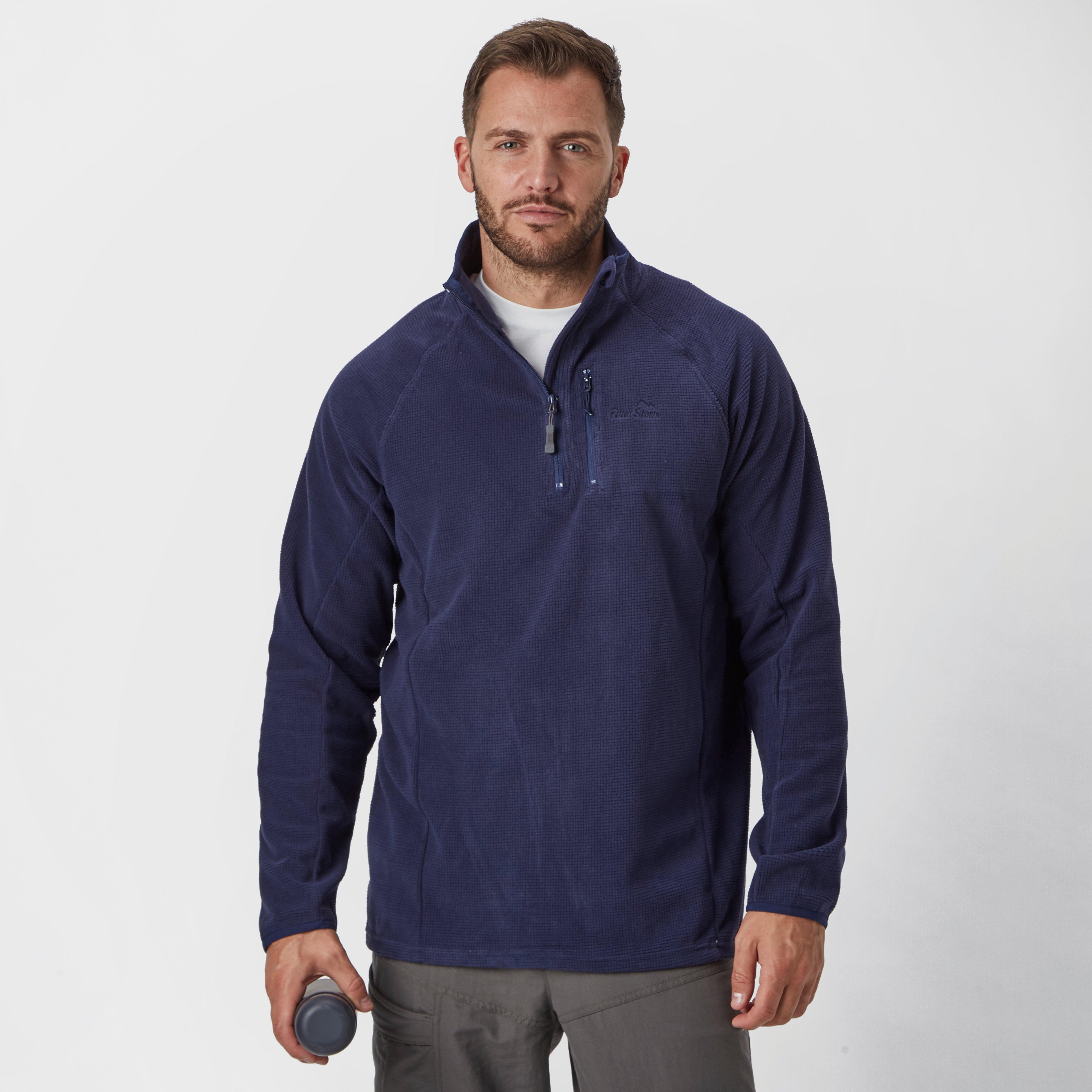 Men's Grid Half Zip Fleece - Navy, Navy