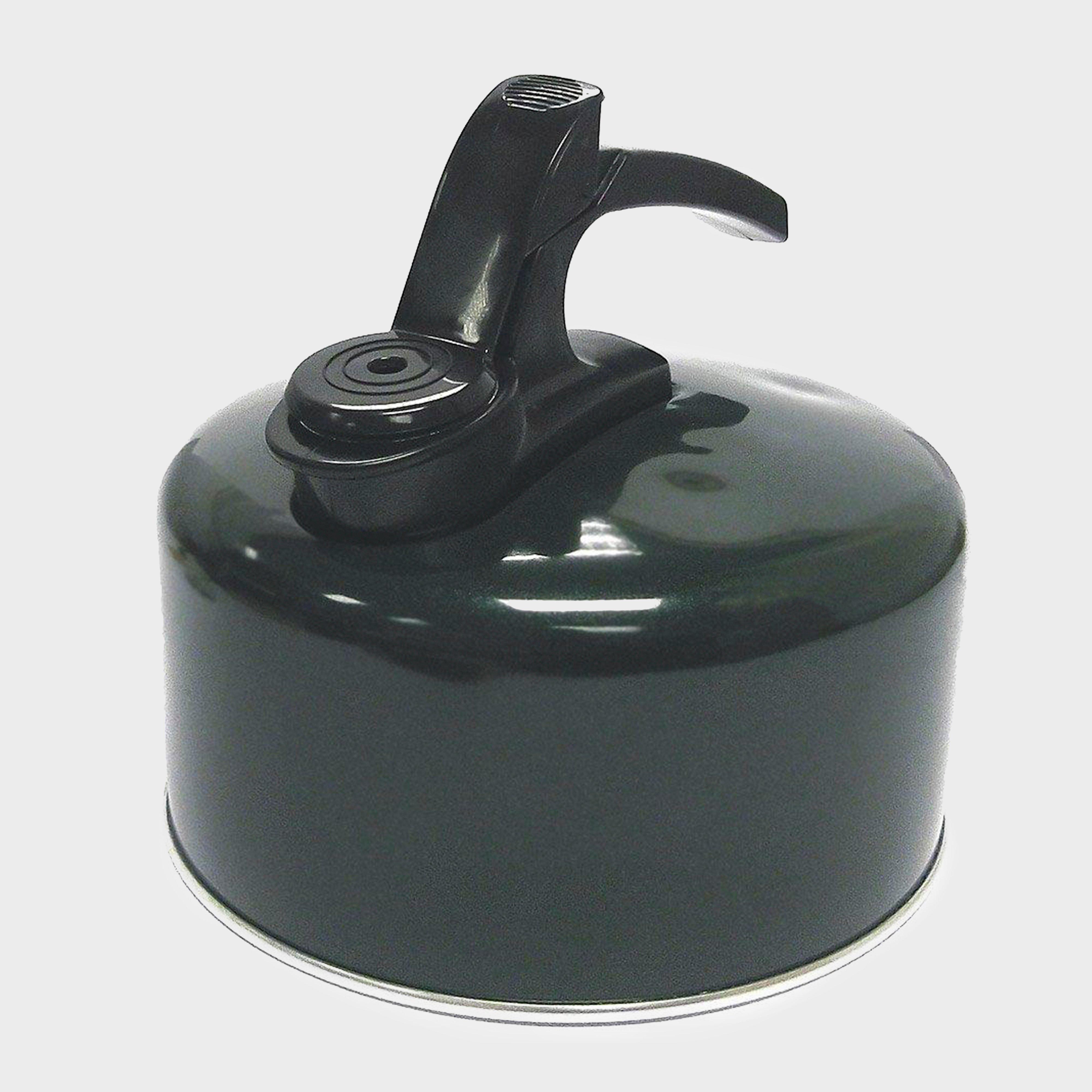 2-Litre Aluminium Whistling Kettle - Black, Black