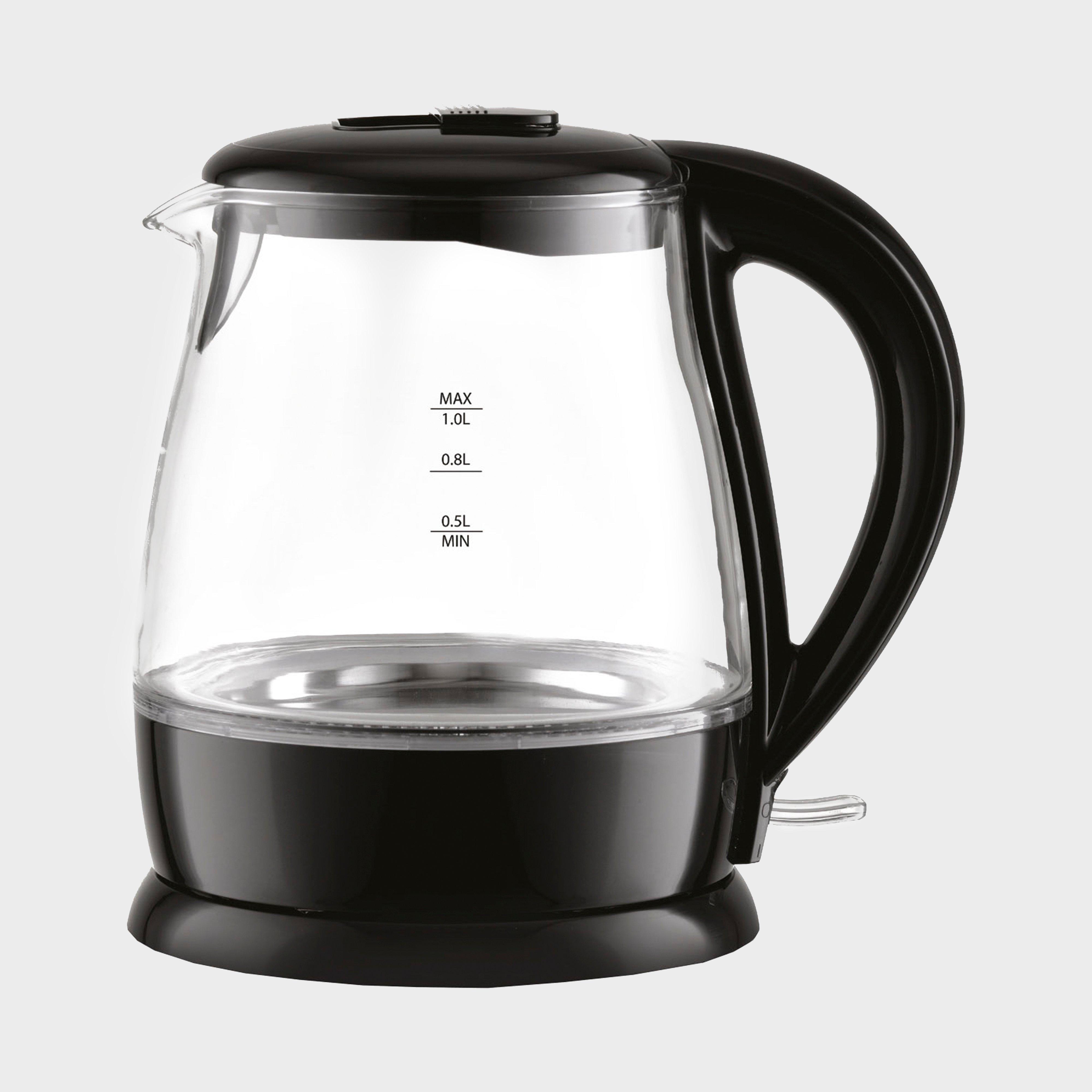 Low Wattage Light Up Glass Kettle - Black, Black