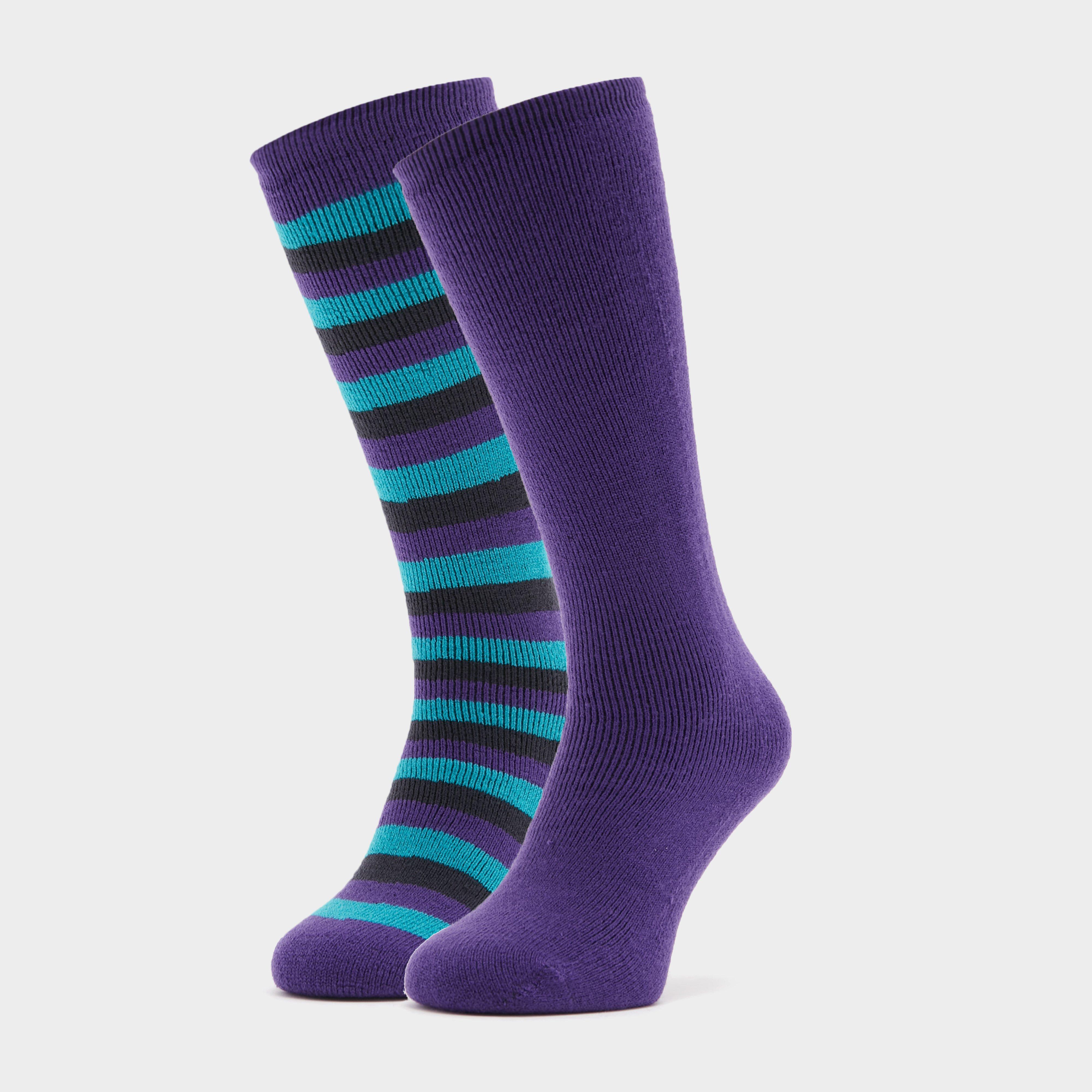 Women's Parallel Thermal Socks - Navy, Navy