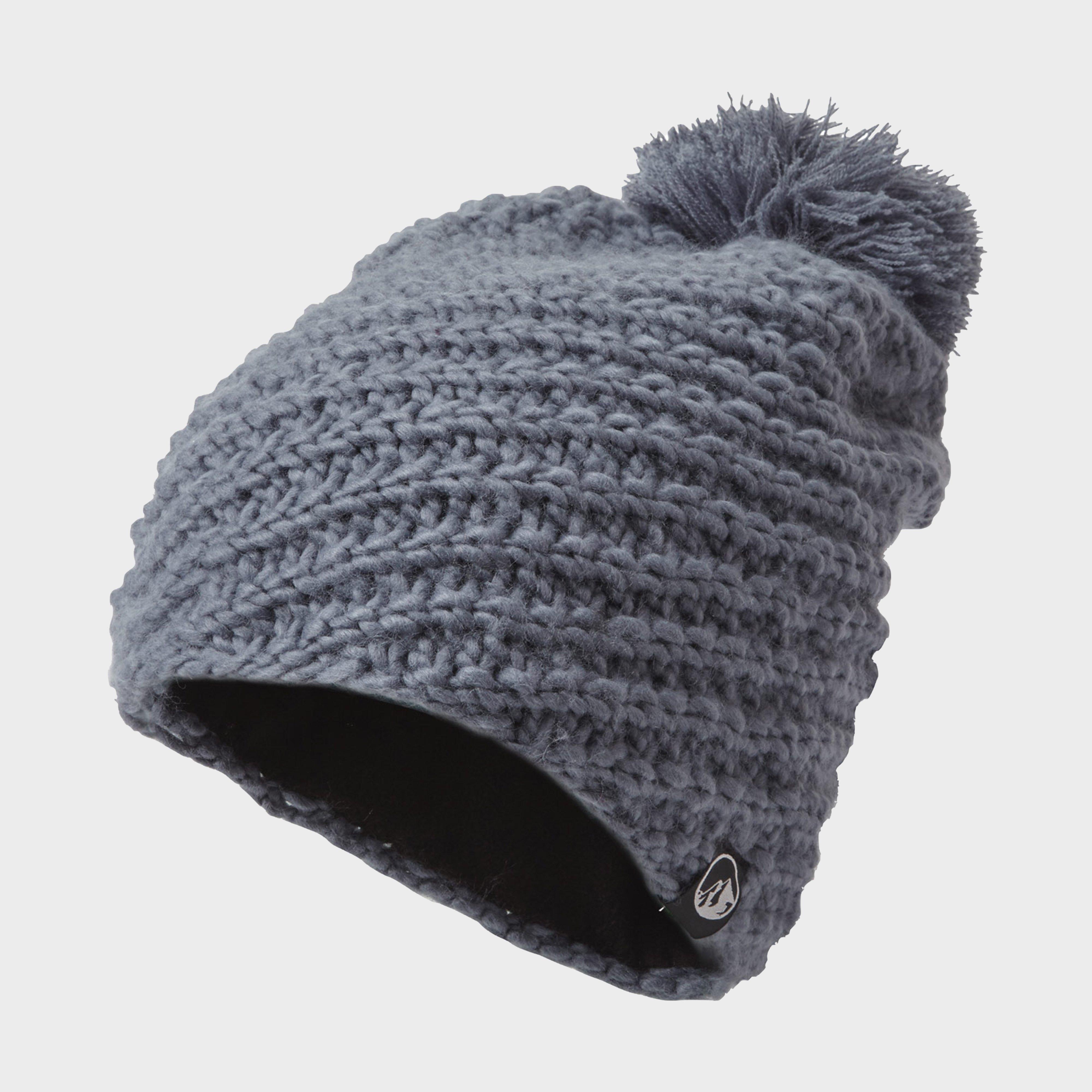 Women's Hand Knitted Beanie, Grey