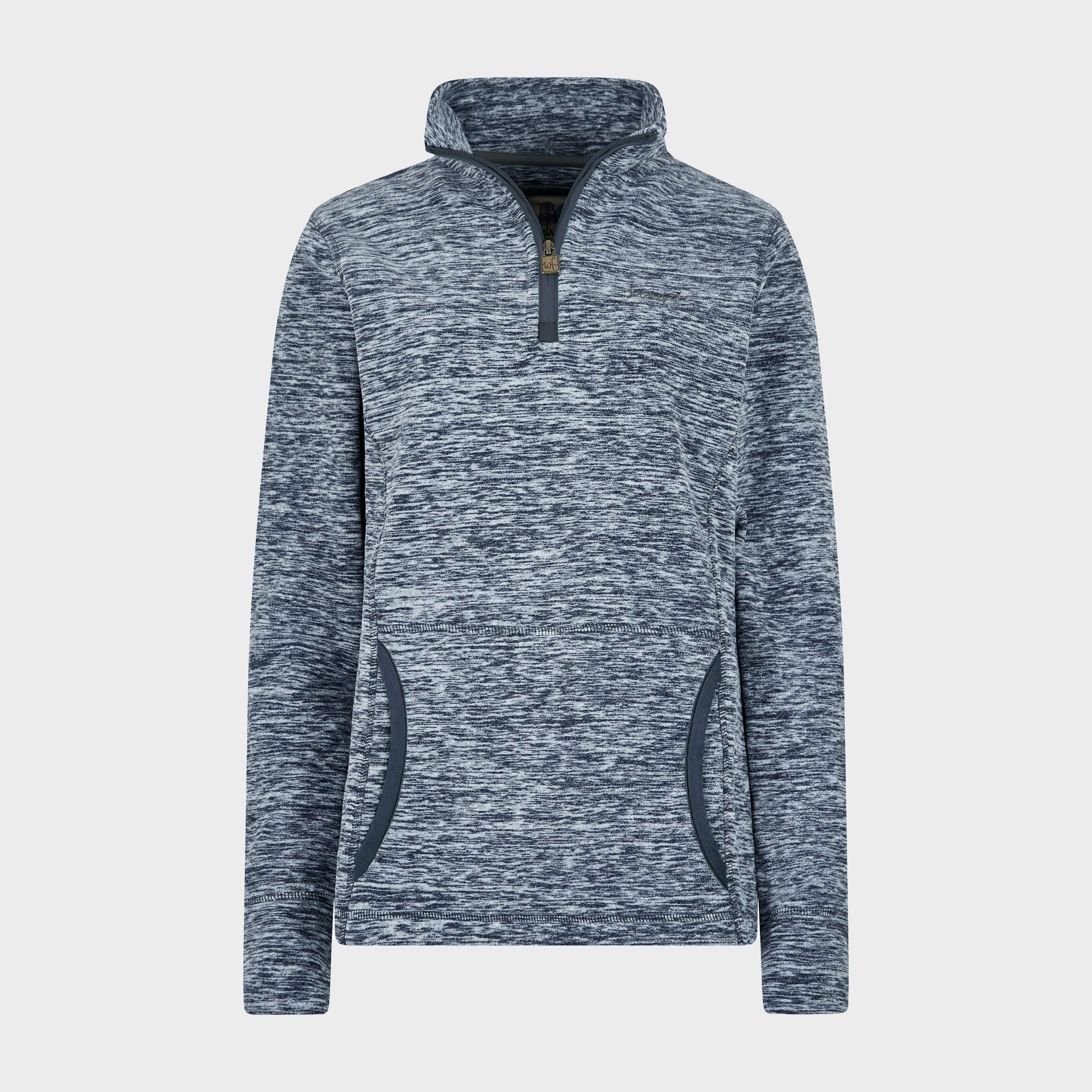 Women's Nancy ¼ Zip Melange Fleece - Navy, Navy