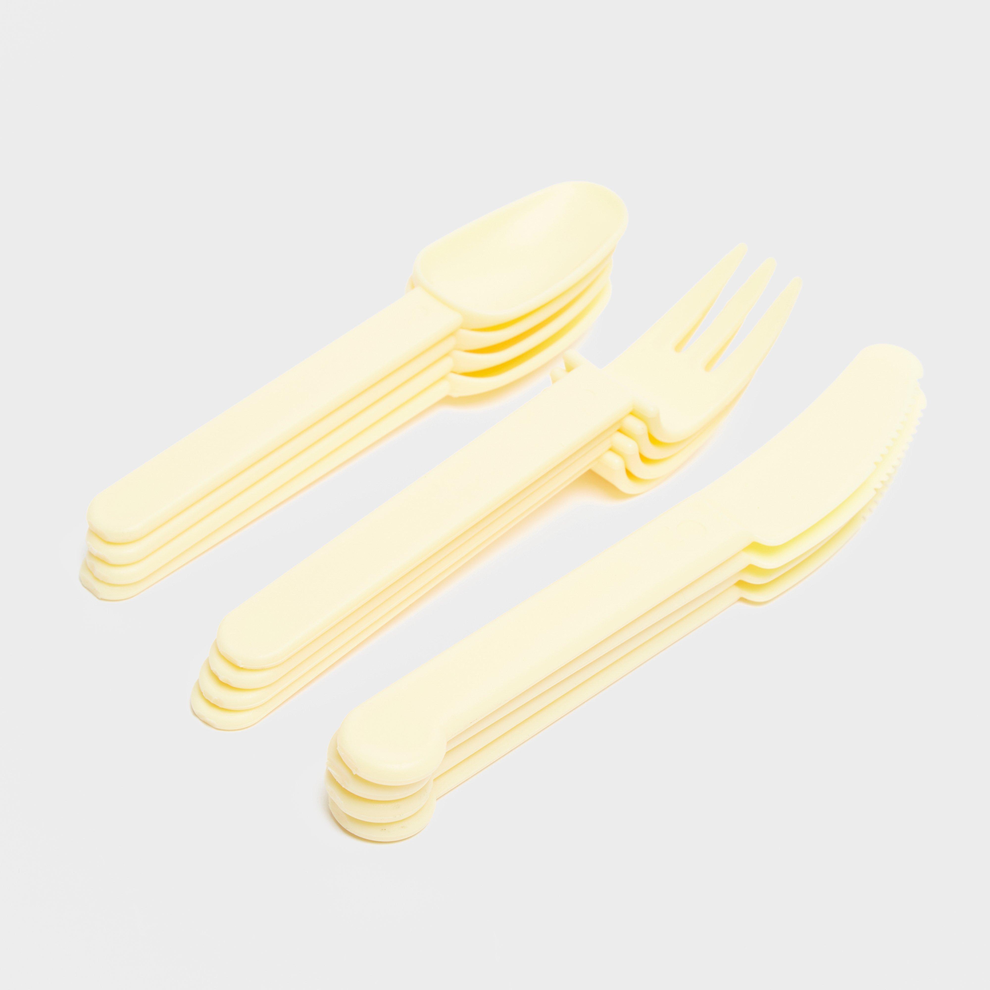 12 Piece Cutlery Set - Yellow, Yellow