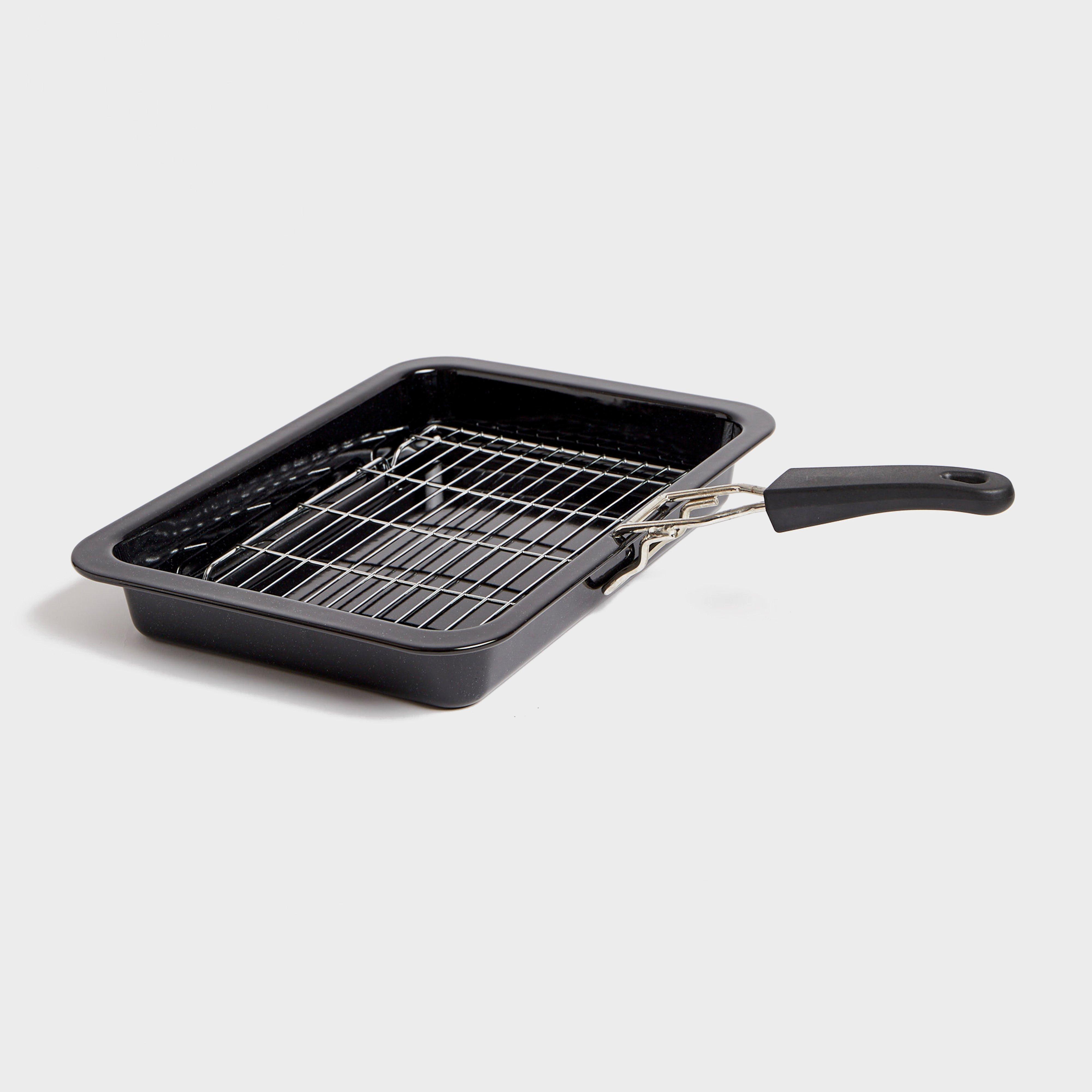 Click to view product details and reviews for Enamel Folding Handle Non Stick Grill Pan Black.