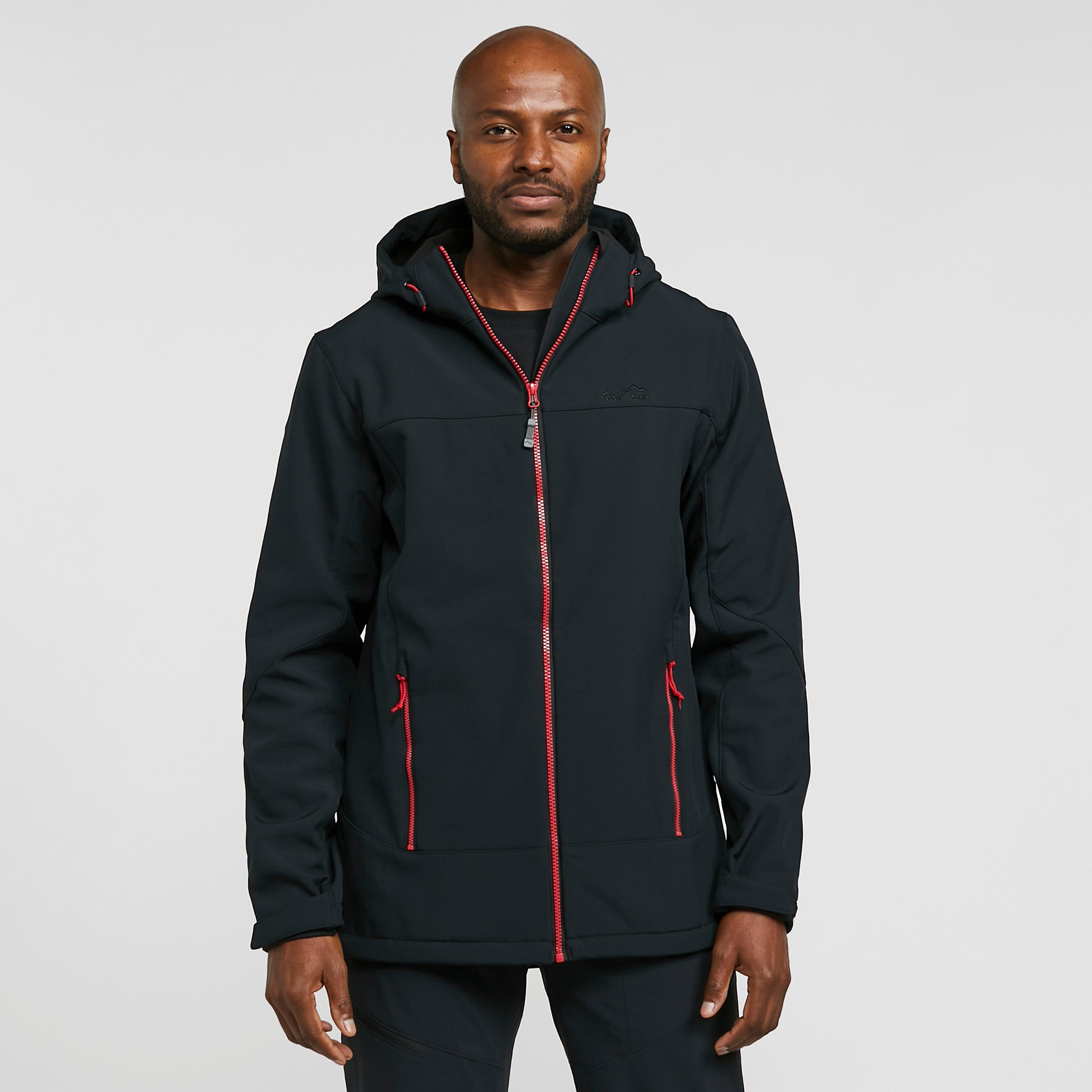 Men's Hooded Softshell Jacket - Black, Black