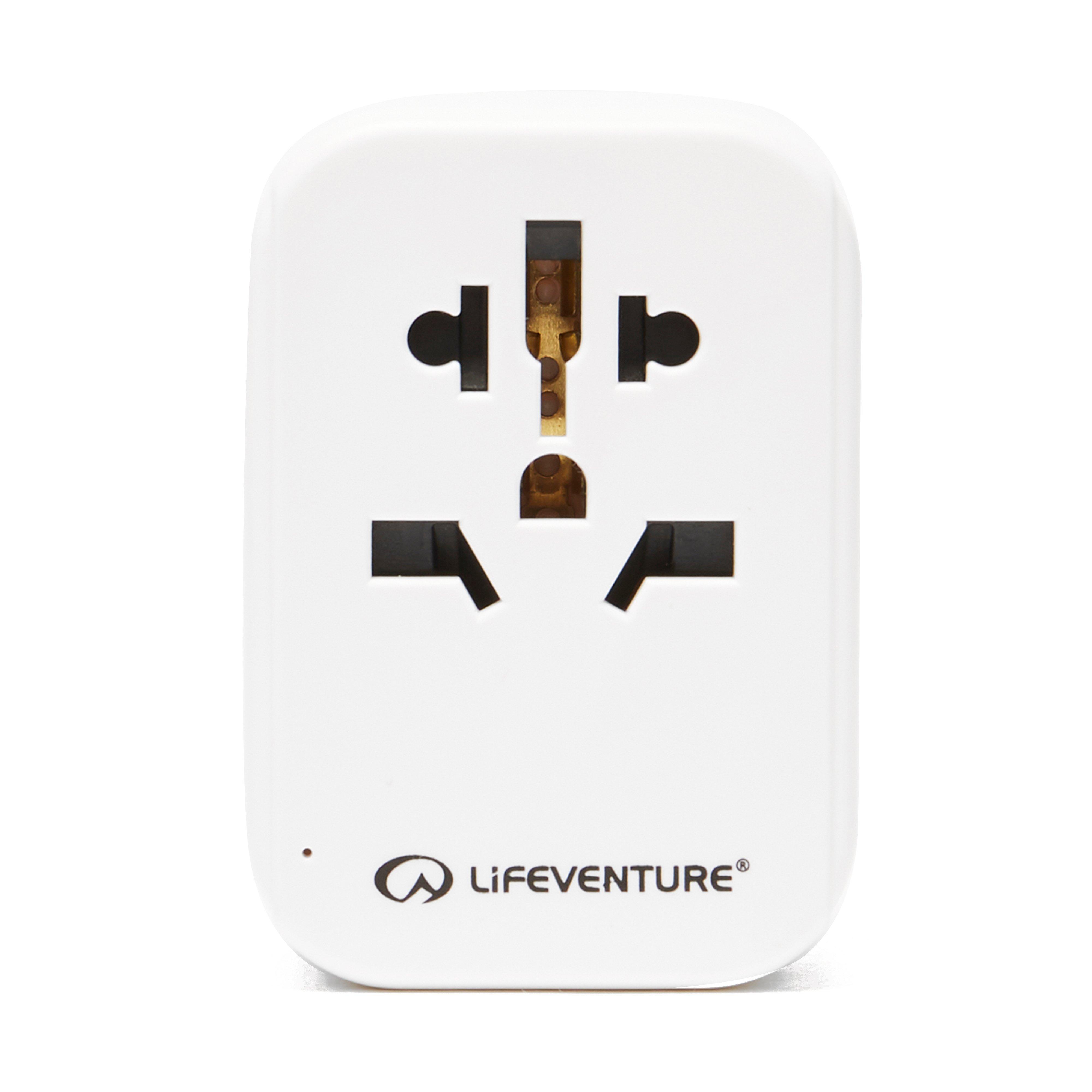 Lifeventure World To Usa Adapter And Usb - White, White