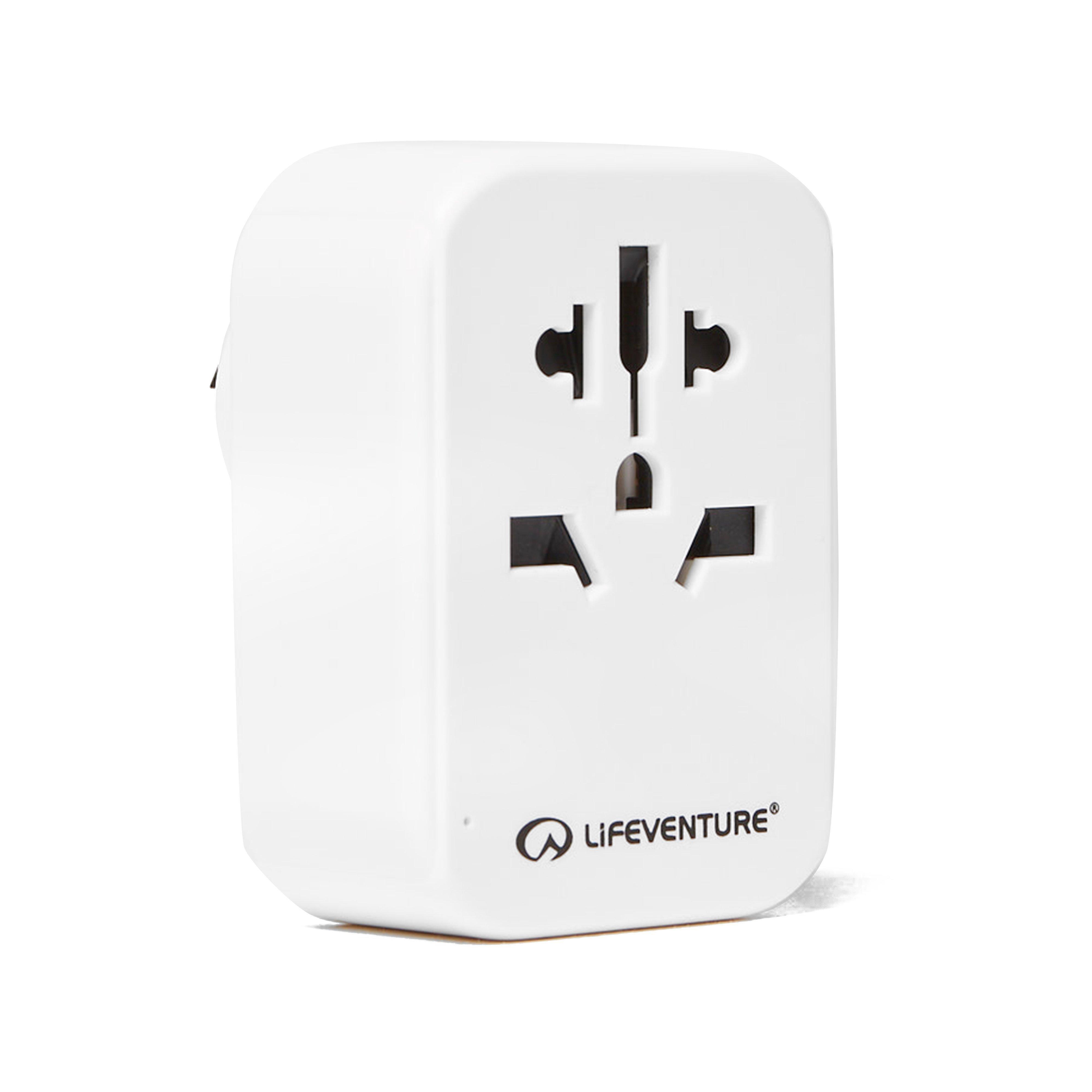 World To Australia/China Adapter And Usb - White, White