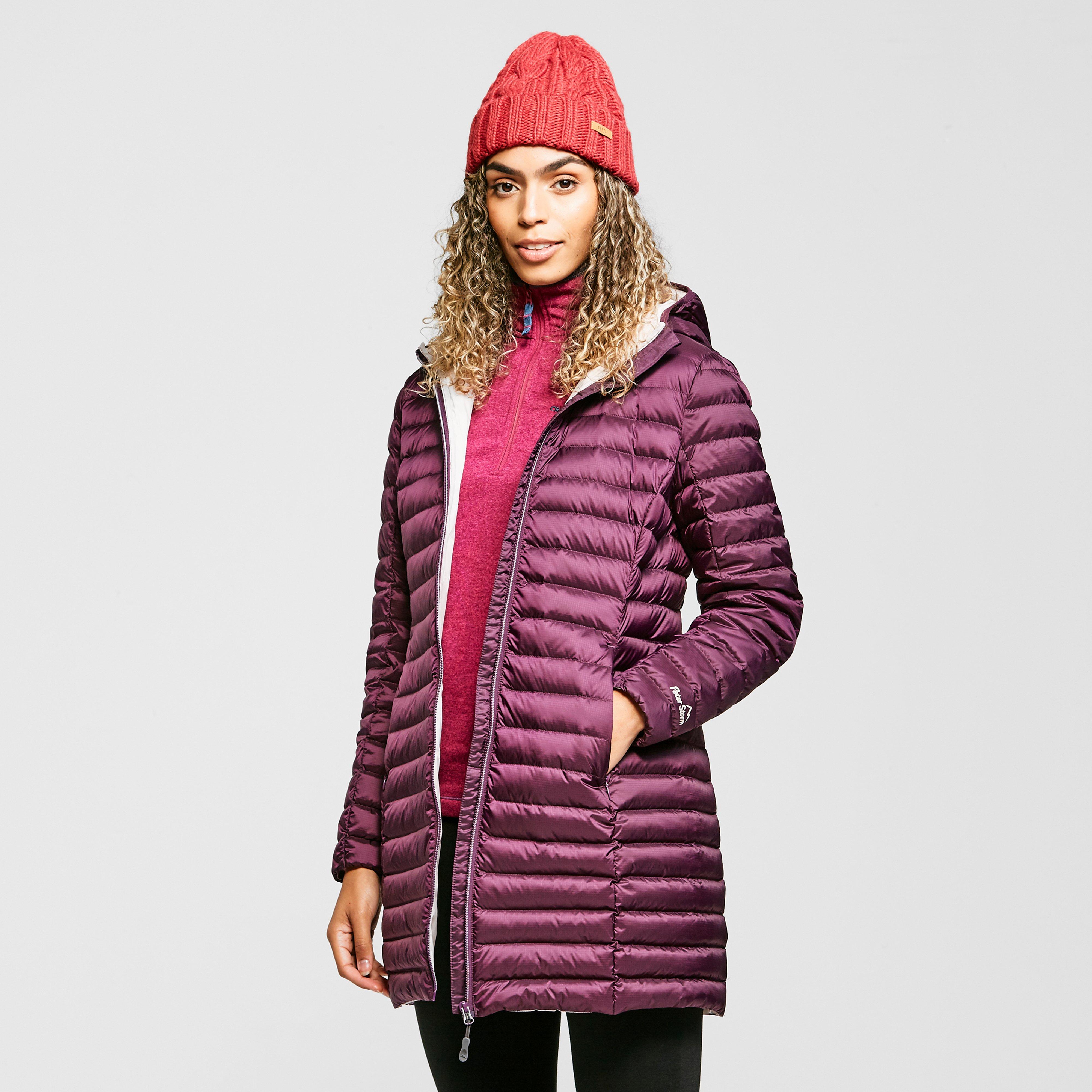 Women's Long Down Jacket - Purple, Purple