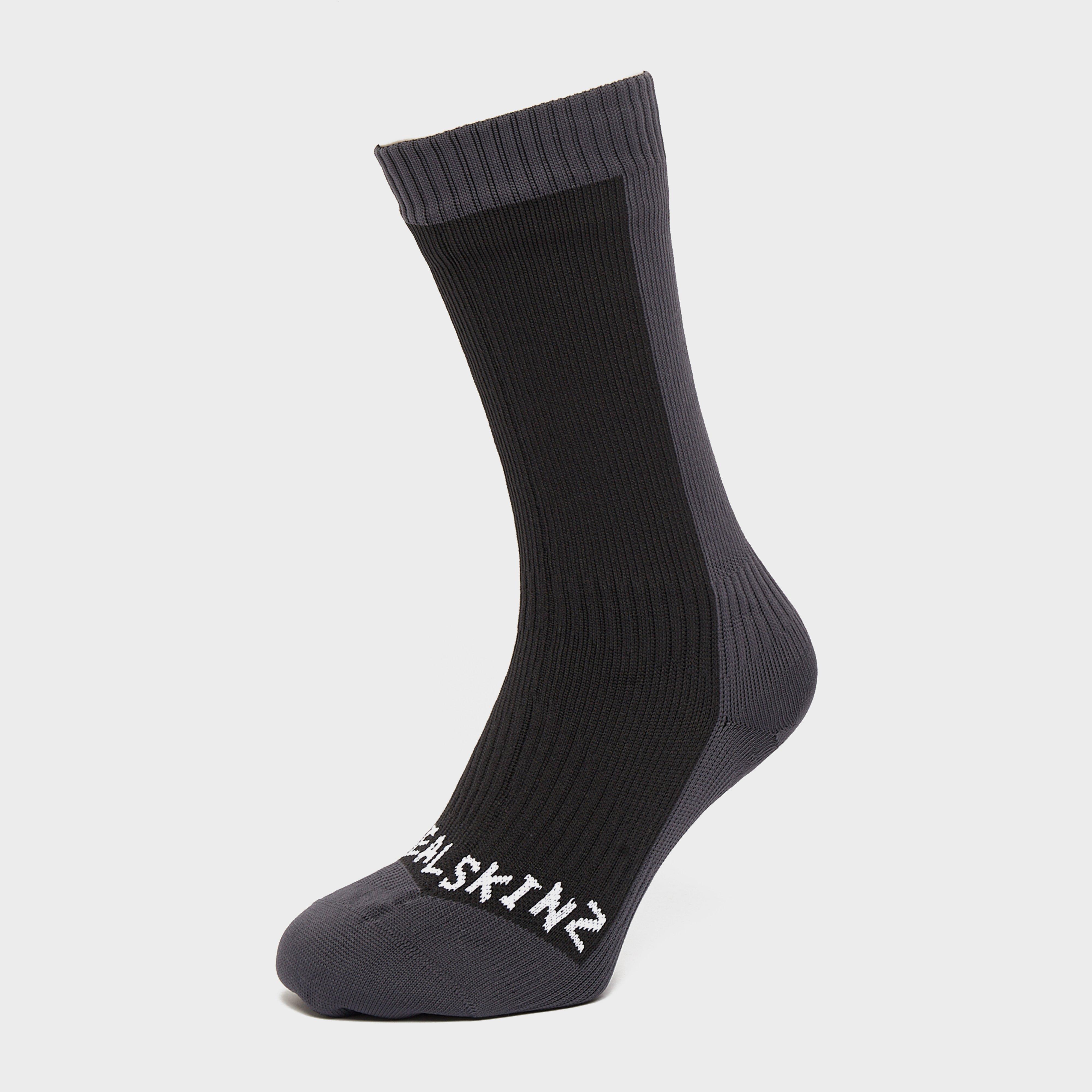 Sealskinz Waterproof Cold Weather Mid Length Sock - Black, Black