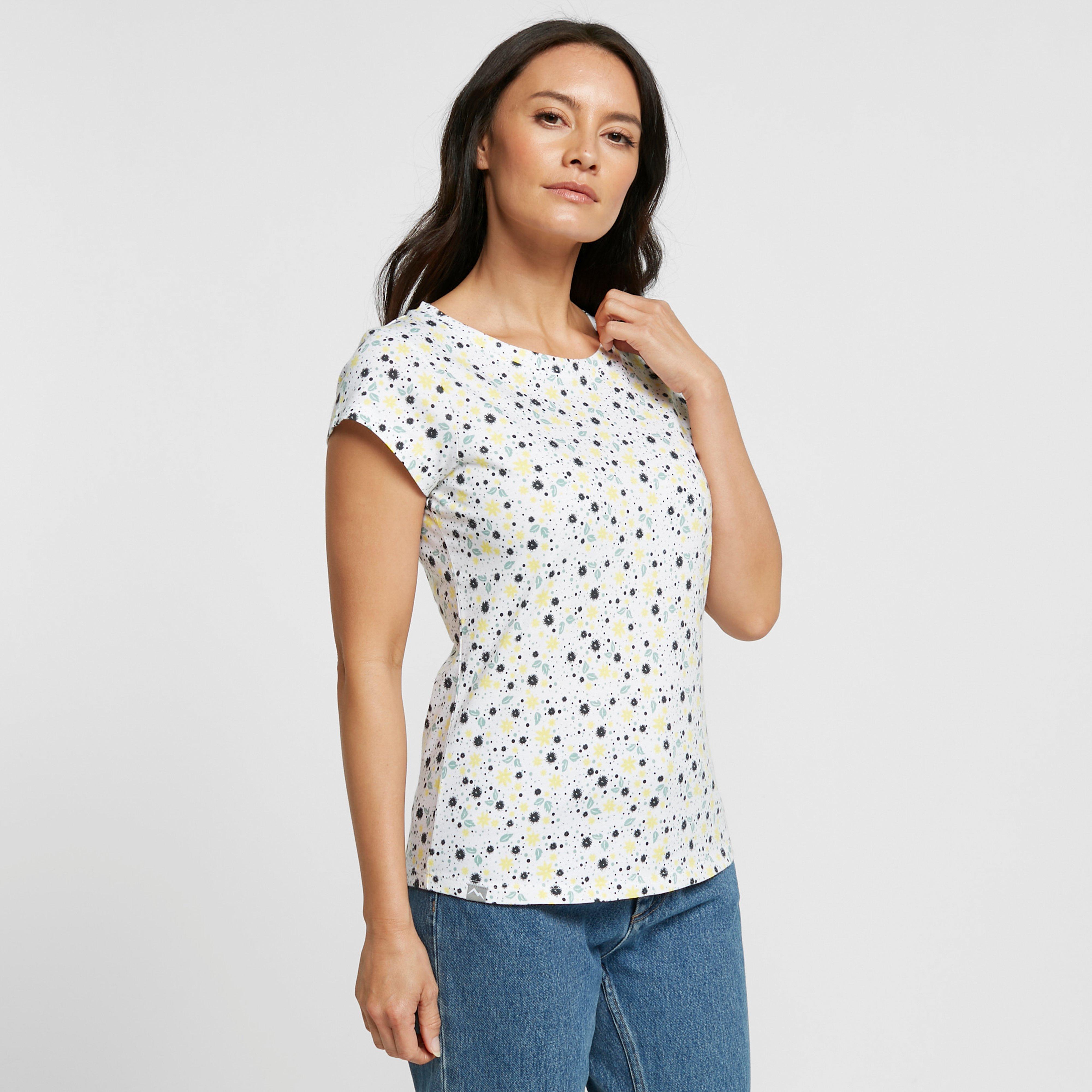 Click to view product details and reviews for Womens Ditsy Print Short Sleeved Tee Cream.