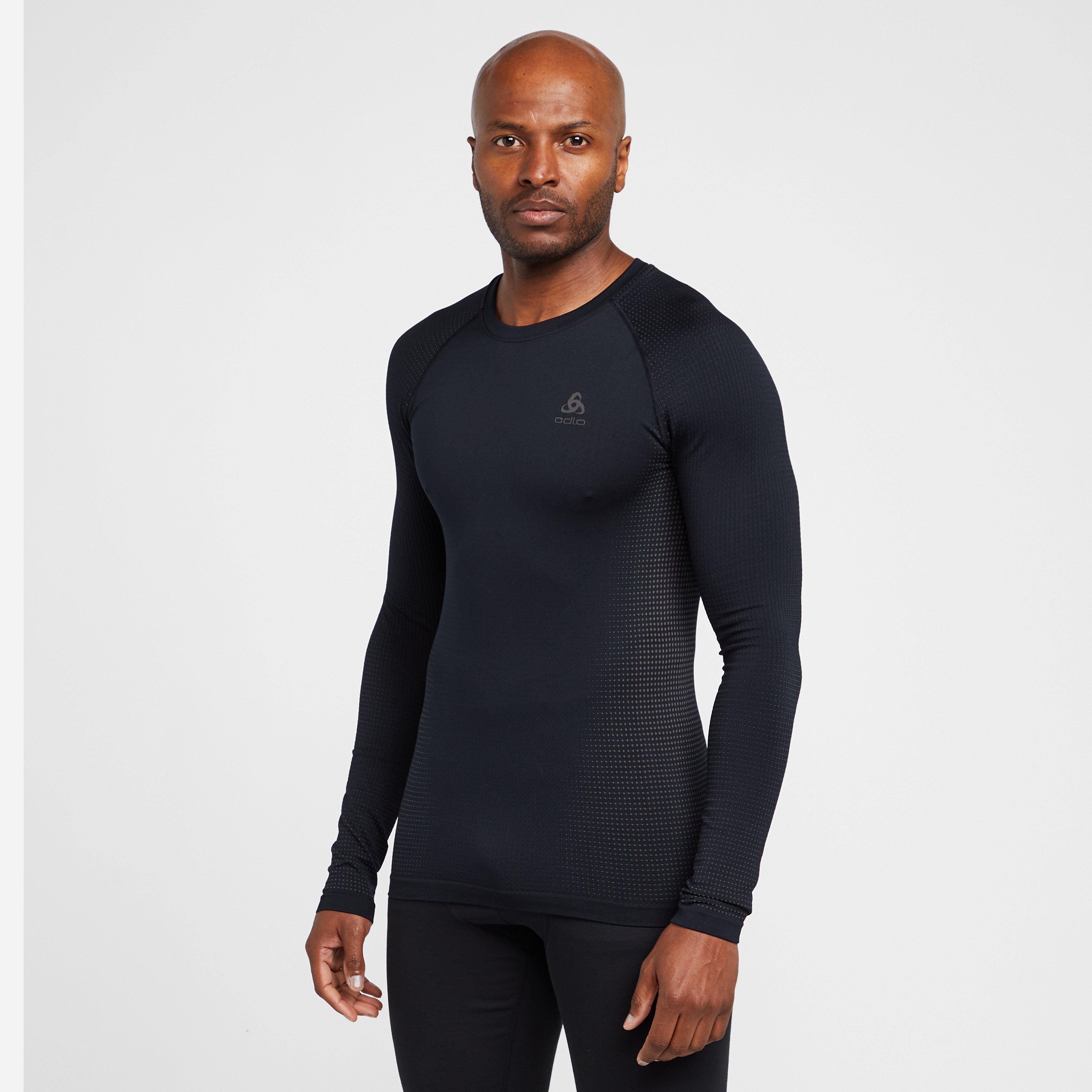 Odlo Men's Performance Warm Long Sleeve Baselayer Top - Black, BLACK