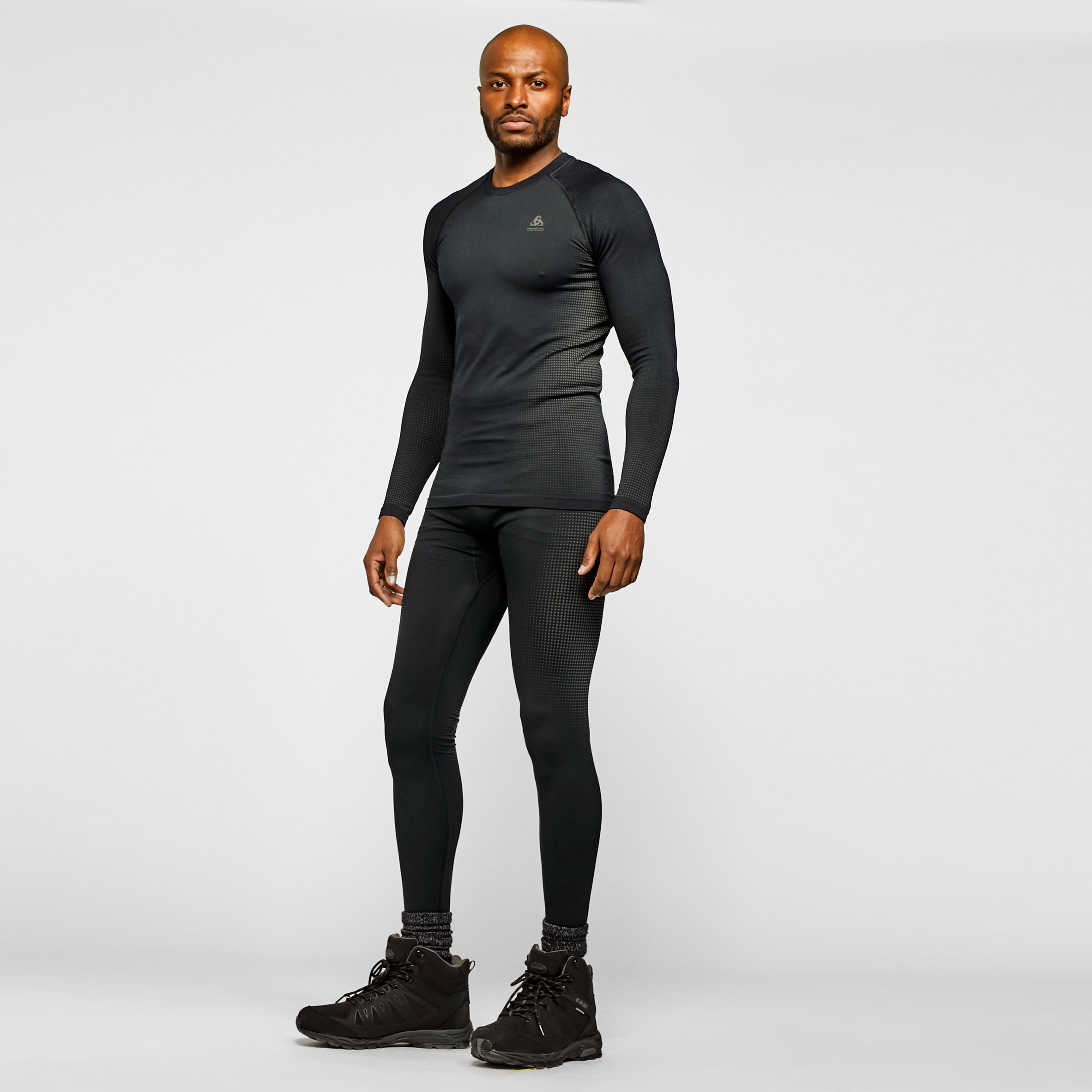 Odlo Men's Performance Warm Baselayer Pants - Black, BLACK