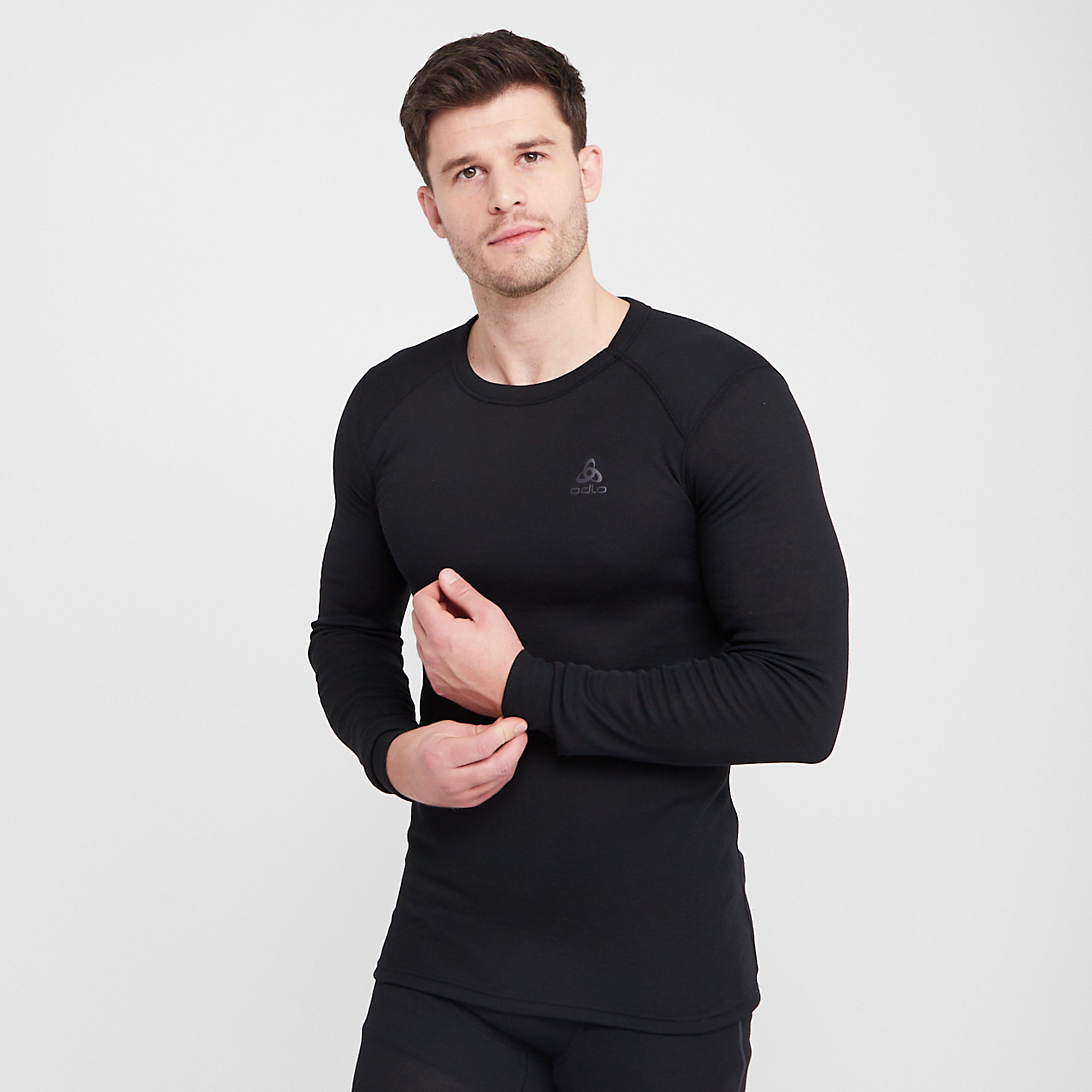 Odlo Men's Active Warm Eco Baselayer Top - Black, BLACK