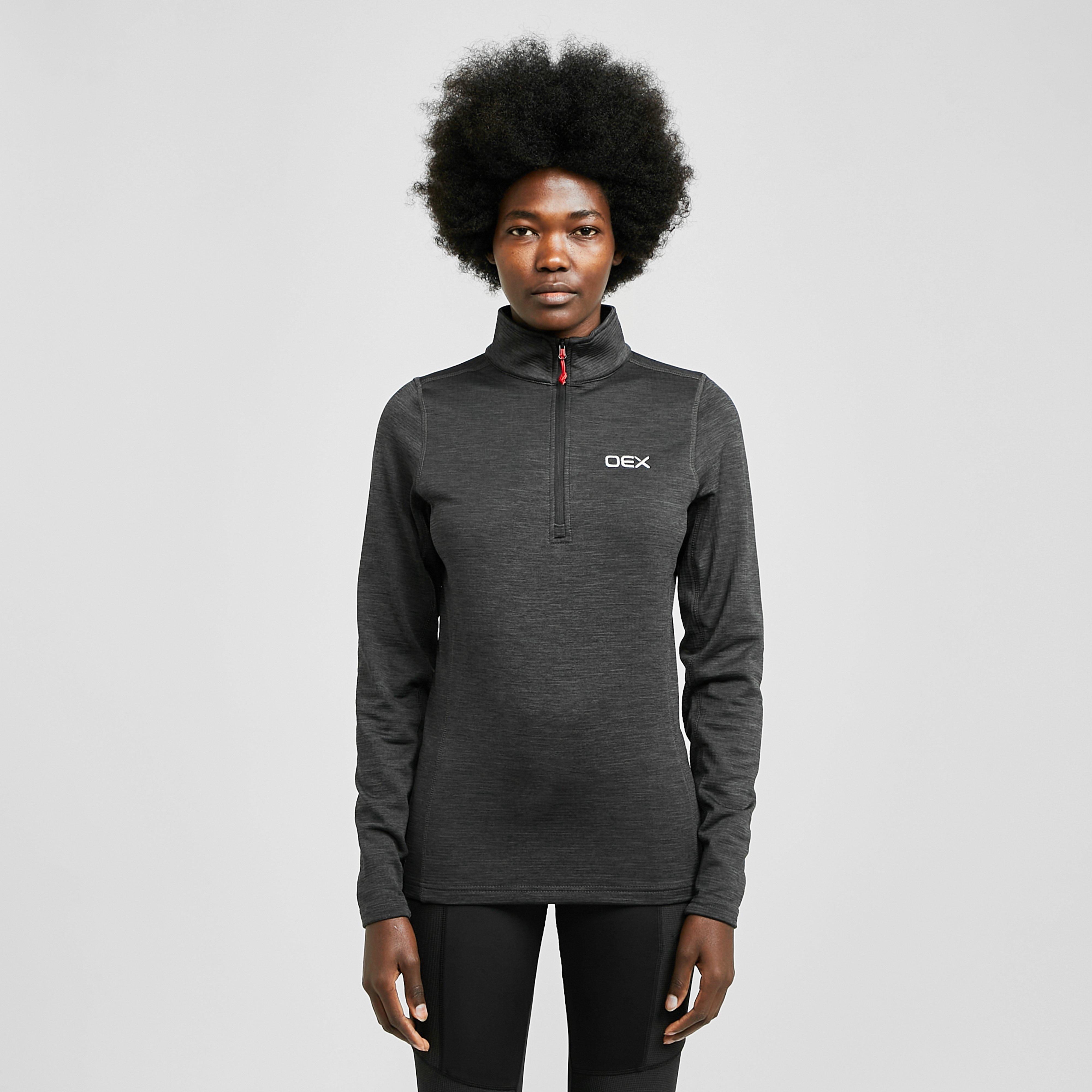 Women's Flint Half Zip Fleece - Black, Black