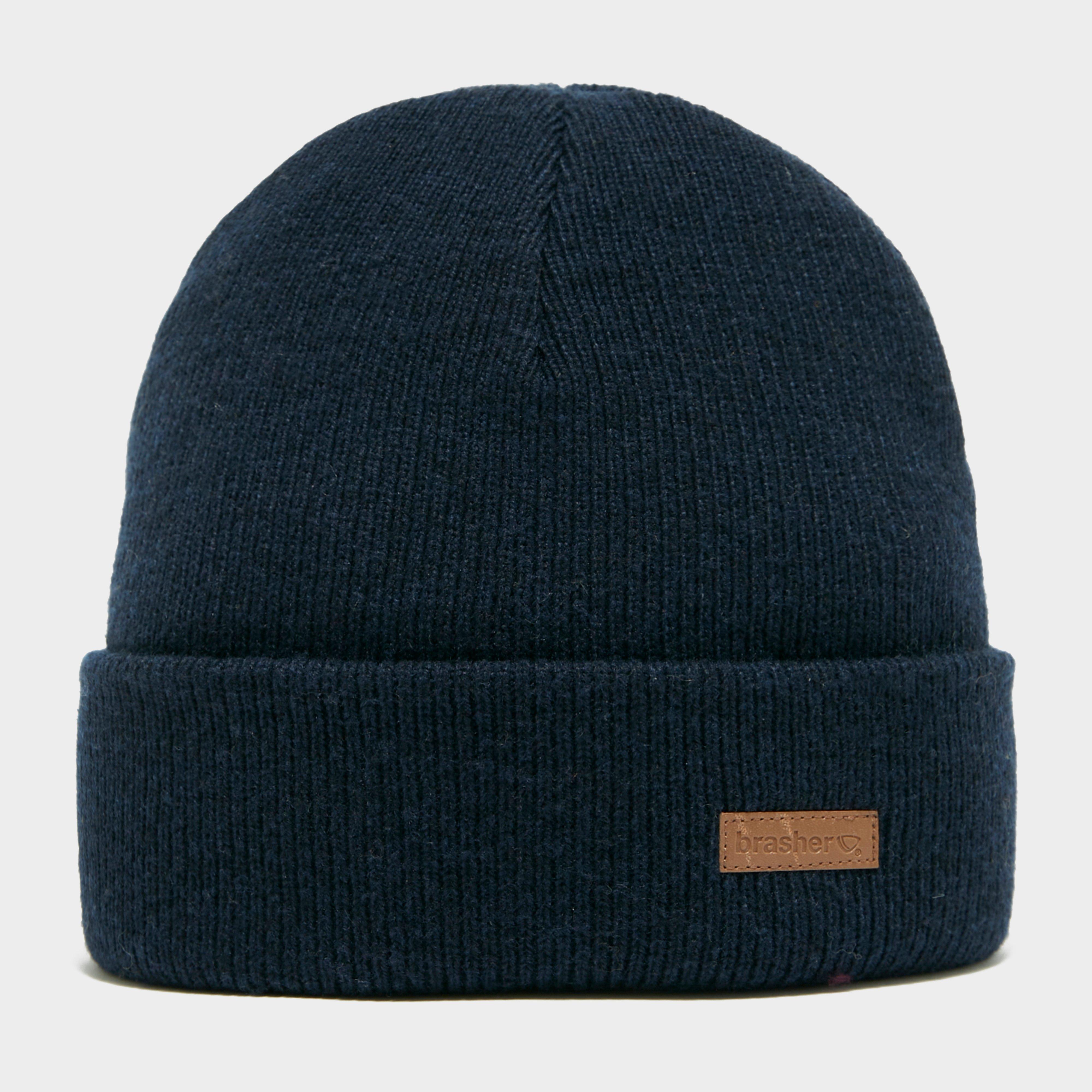 Brasher Men's Recycled Beanie - Navy, NAVY