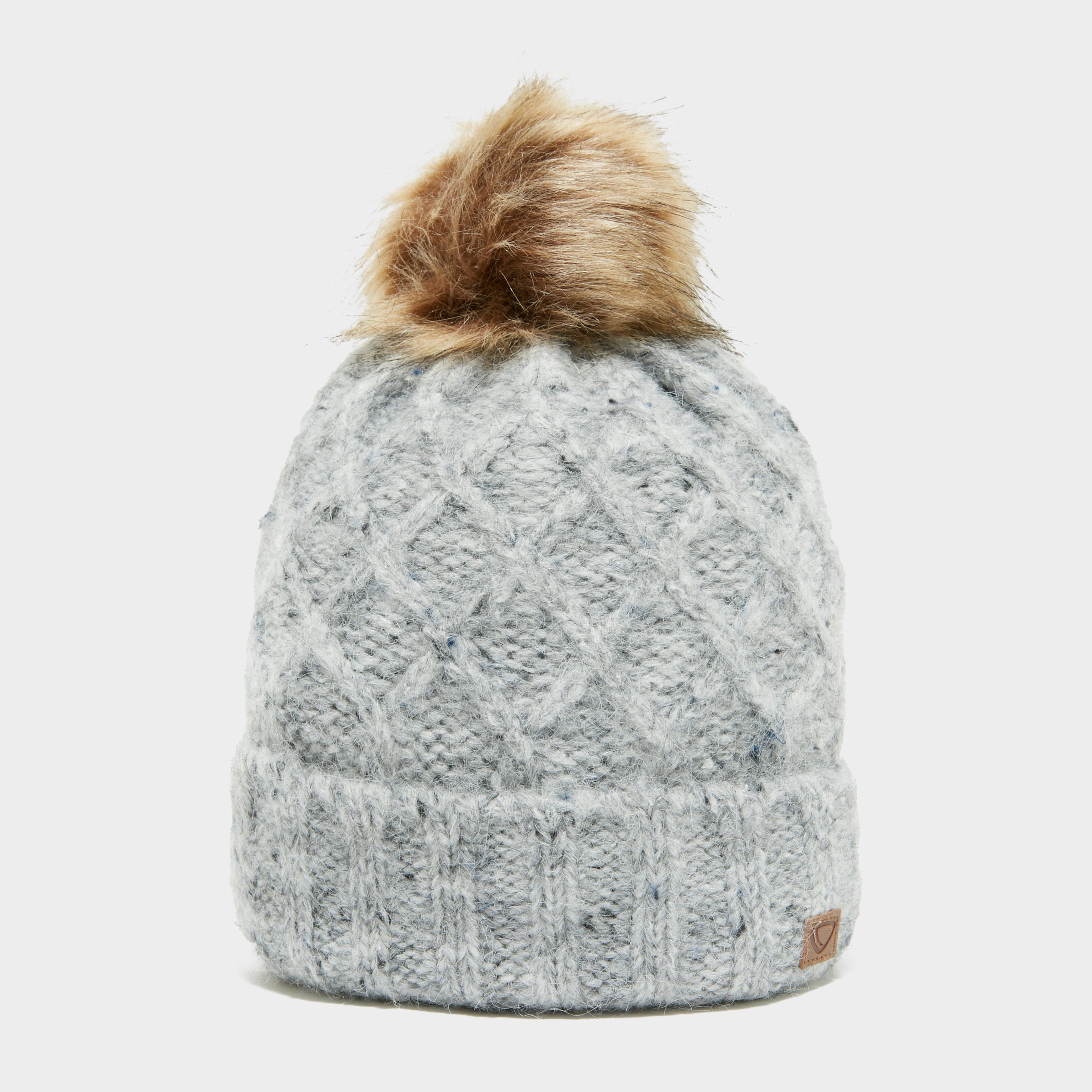 Women's Luxury Knit Pom Hat, Grey