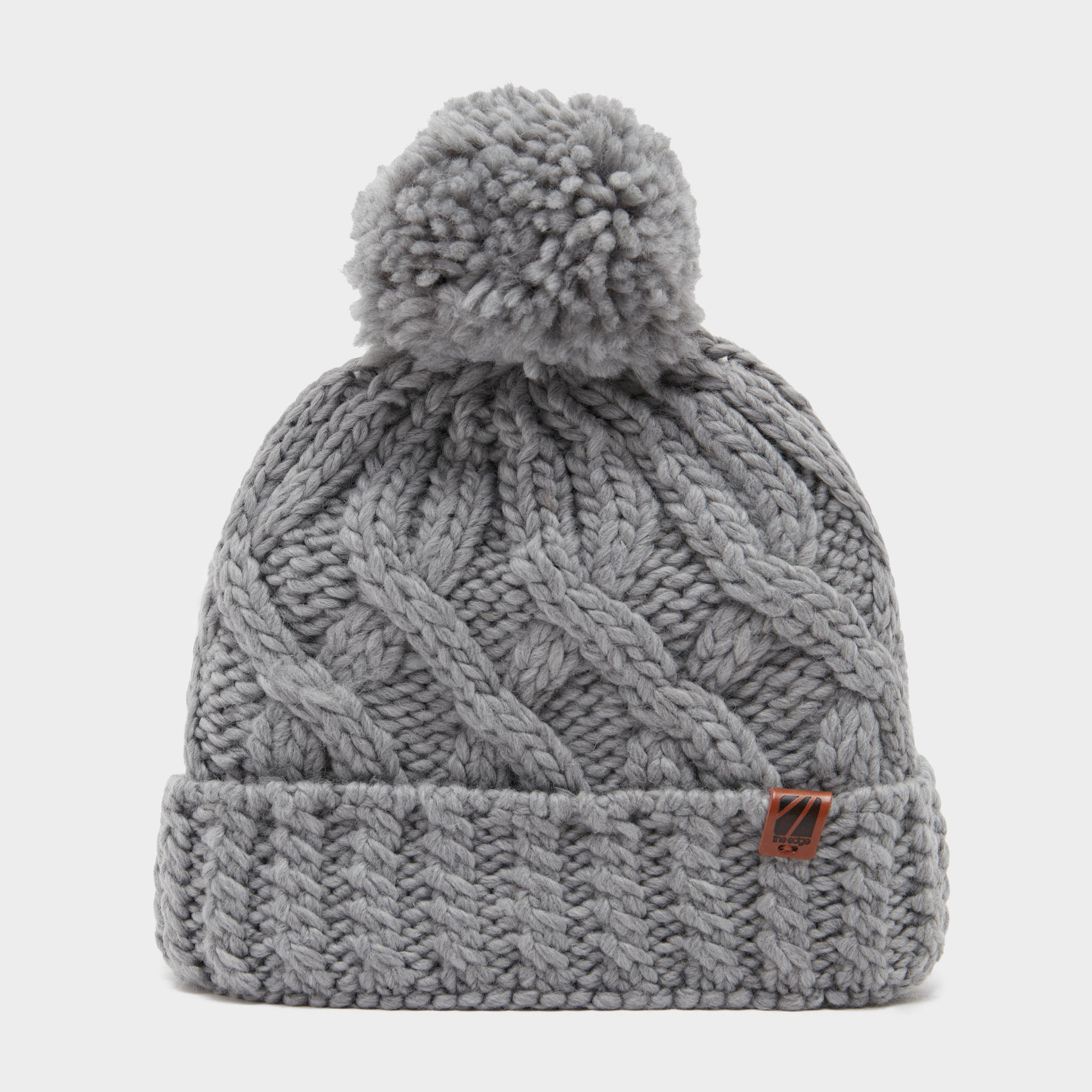 Women's Chunky Bobble Hat - Grey, Grey